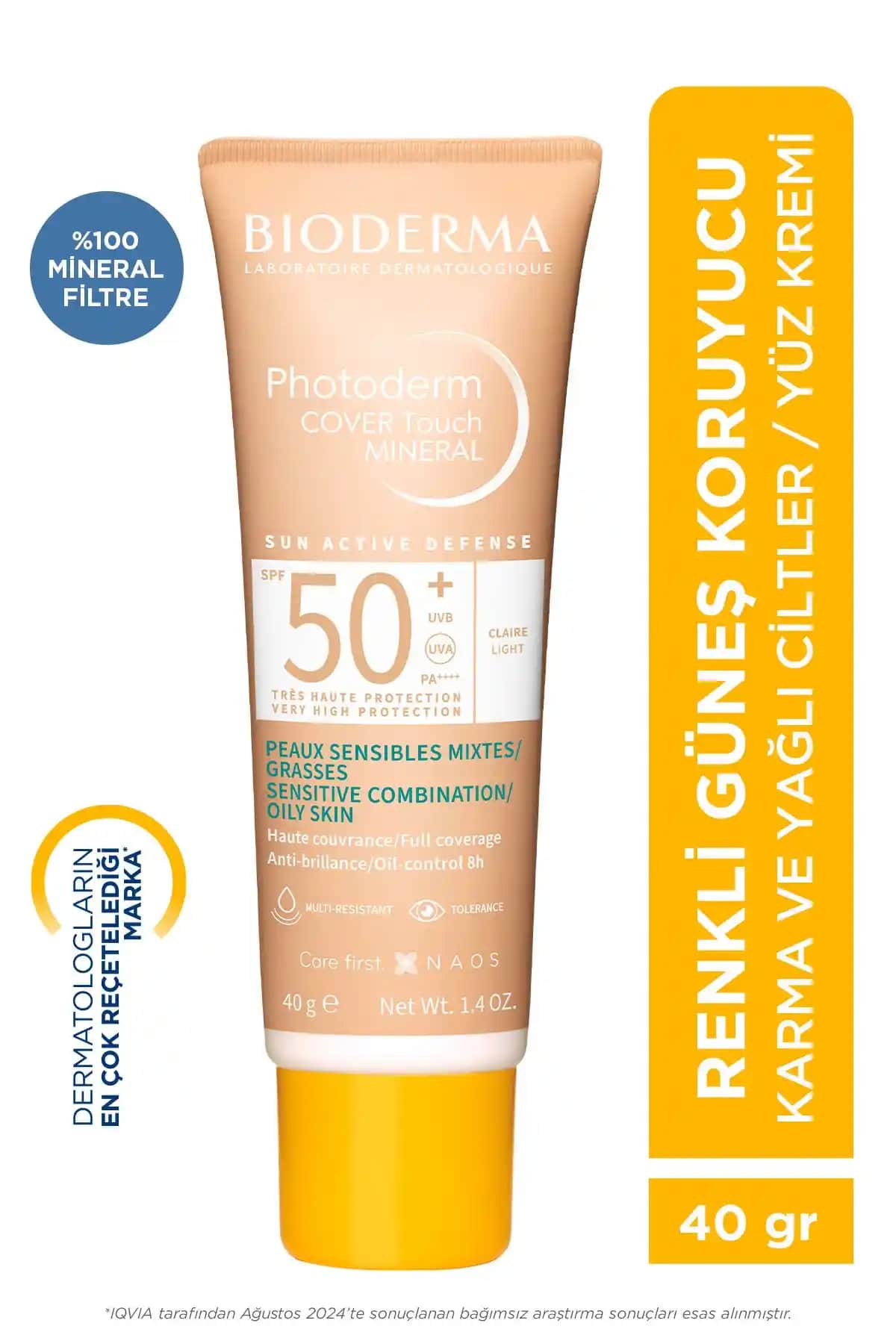 Bioderma Photoderm Cover Touch SPF50+ Light Karma: Yüksek Koruma ve Kapatıcı Özellikli Güneş Kremi