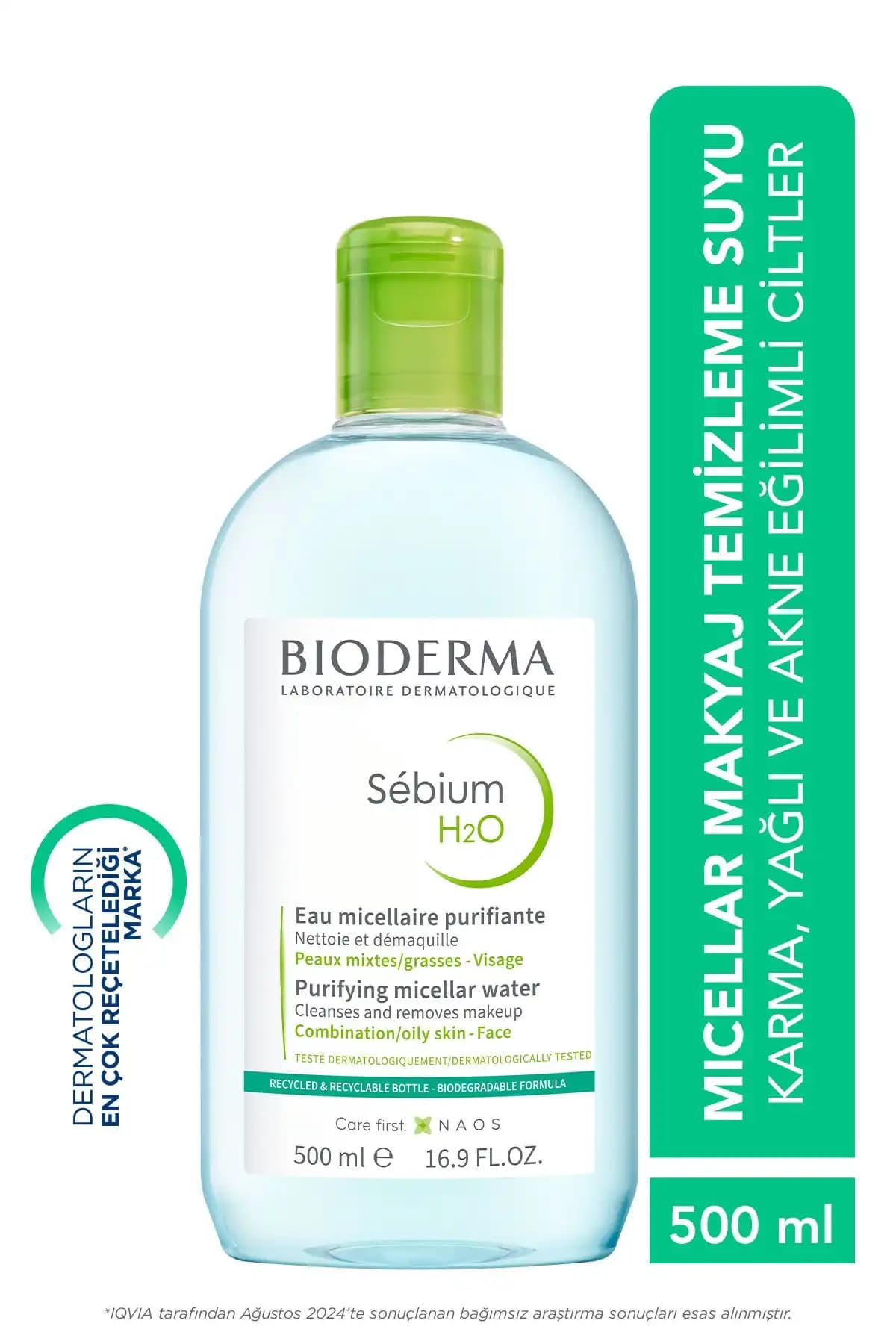 Bioderma Sebium H2O Micellar Su Yağlı ve Akne Eğilimli Ciltler İçin Temizleme Çözümü