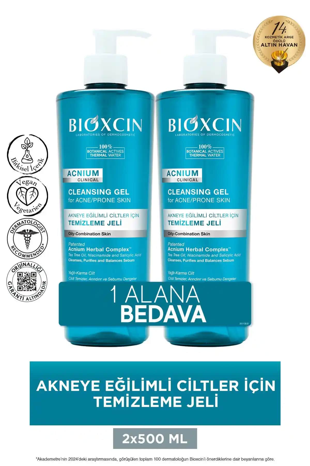 Bioxcin Acnium Sebum Dengeleyici Yüz Yıkama Jeli: Yağlı ve Akne Eğilimli Ciltler İçin Uygun Temizlik Ürünü