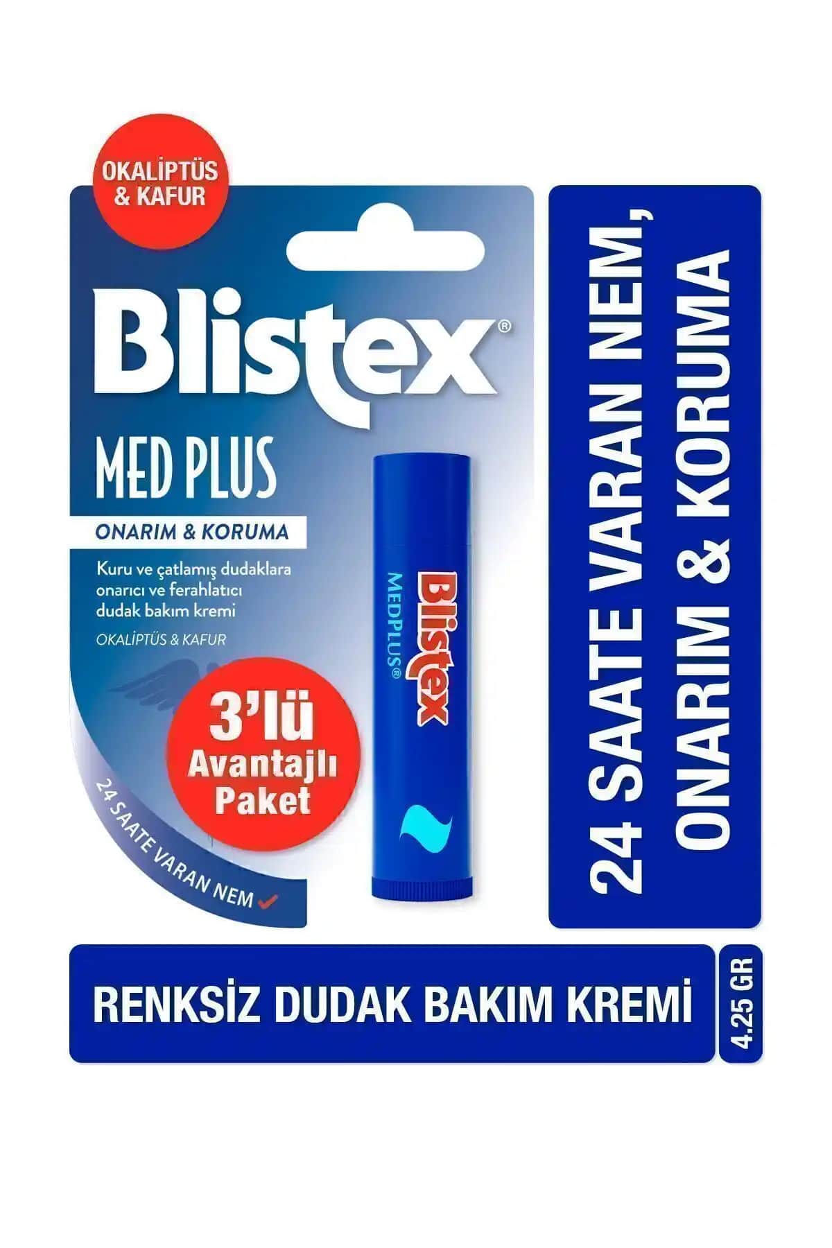 Blistex Medplus Stick Dudak Bakım Ürünü: Yoğun Nemlendirme ve Hızlı Onarım Sağlar