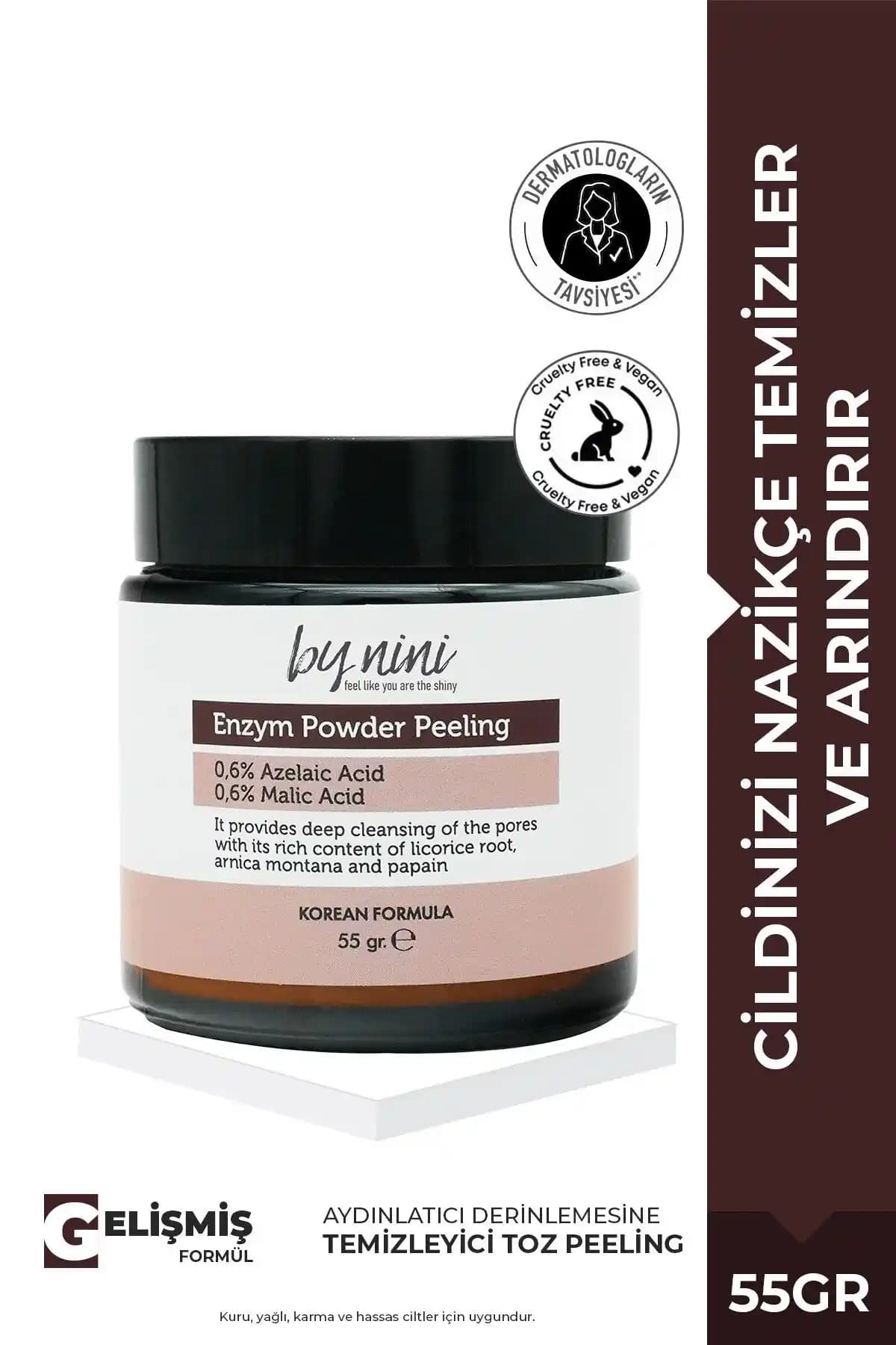 By Nini Derinlemesine Temizleyici Toz Peeling Cilt Bakımı ve Parlaklık Sağlayan Ürün