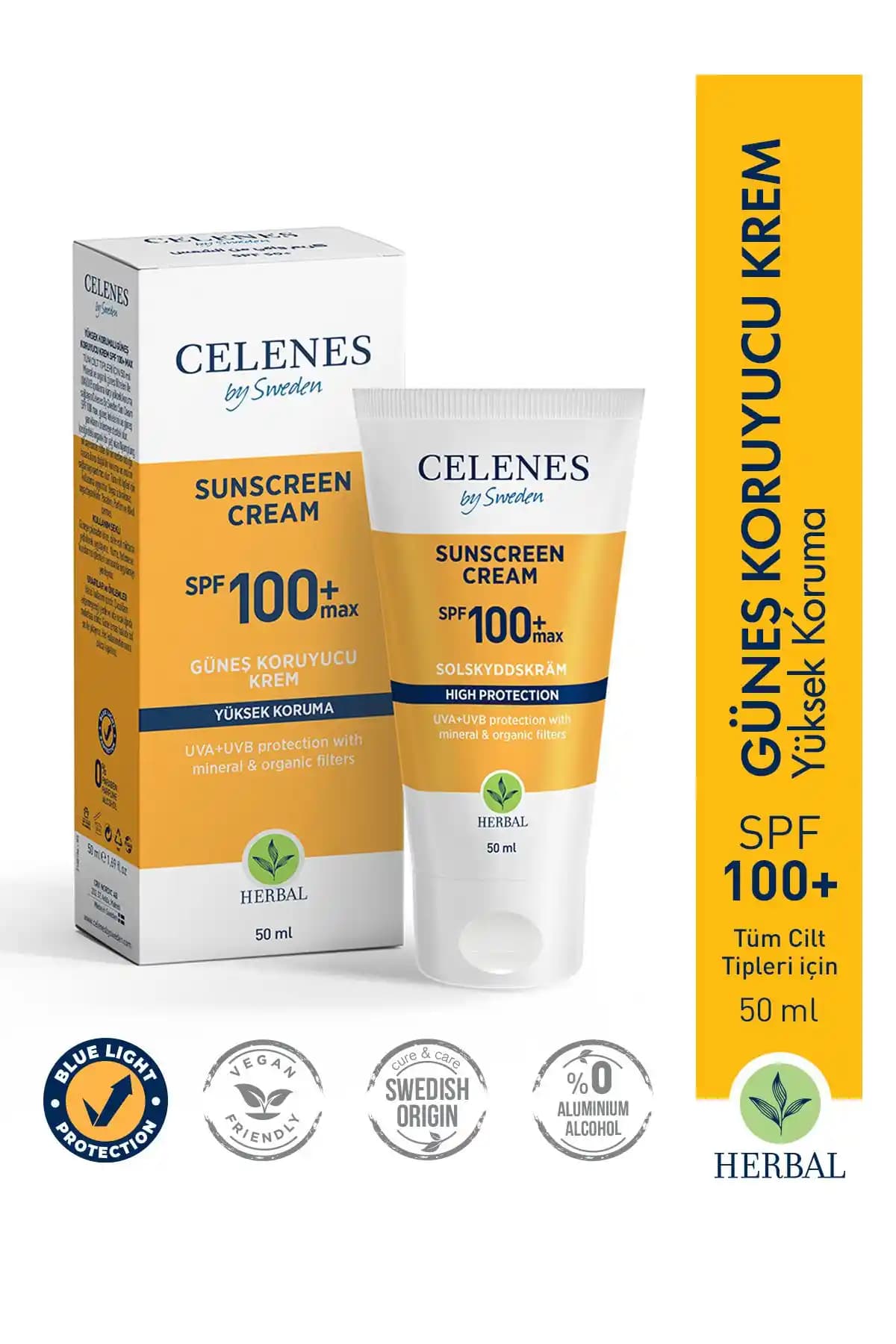 Celenes by Sweden Herbal Güneş Koruma Kremi SPF 50 ile Cilt Güvenliğinizi Artırın