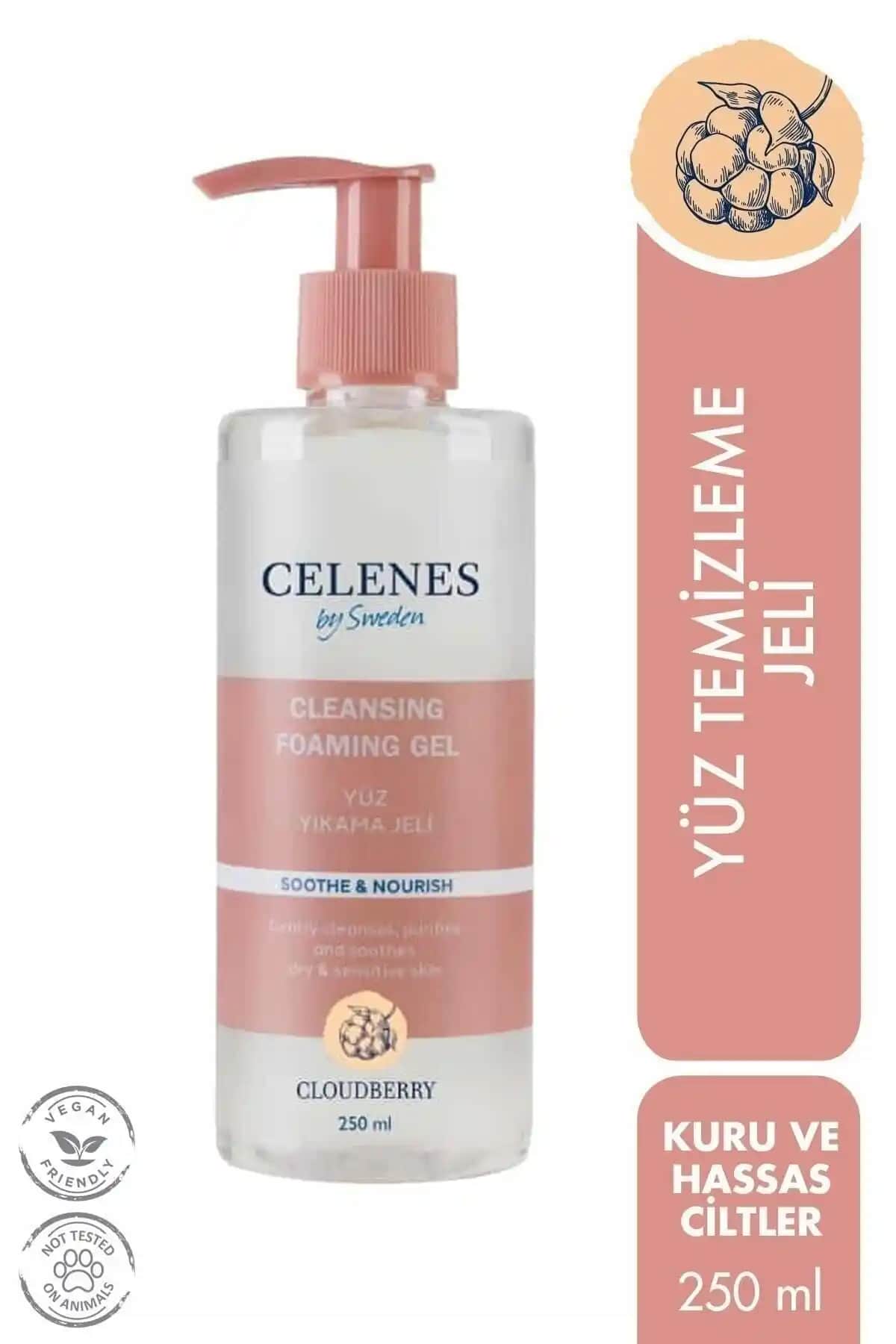 2025'te Kuru ve Hassas Ciltler İçin Celenes Sweden Cloudberry Temizleme Jeli
