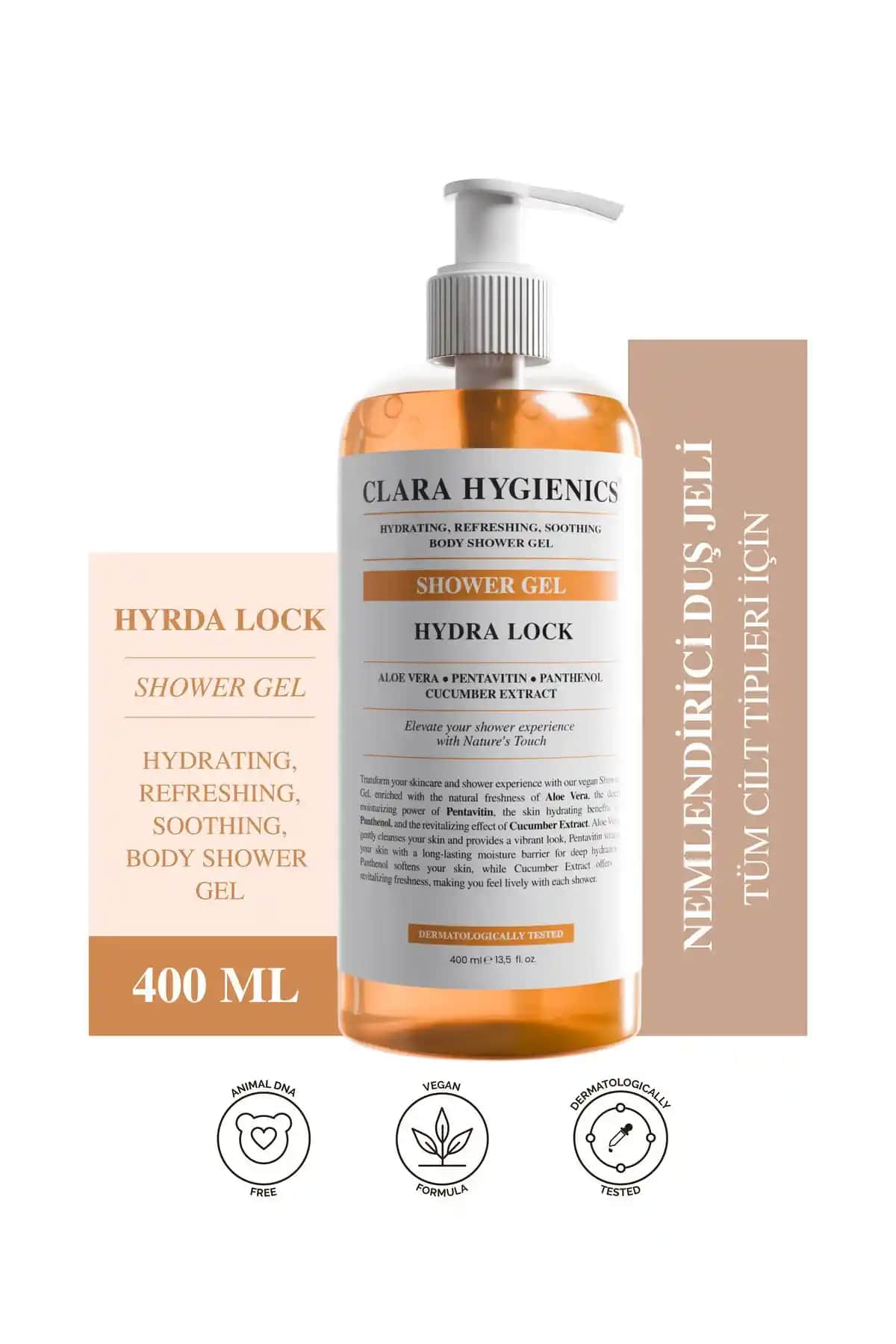 Clara Hygienics Hydra Lock Nem Hapsedici Duş Jeli: Doğal ve Etkili Cilt Bakım Ürünü