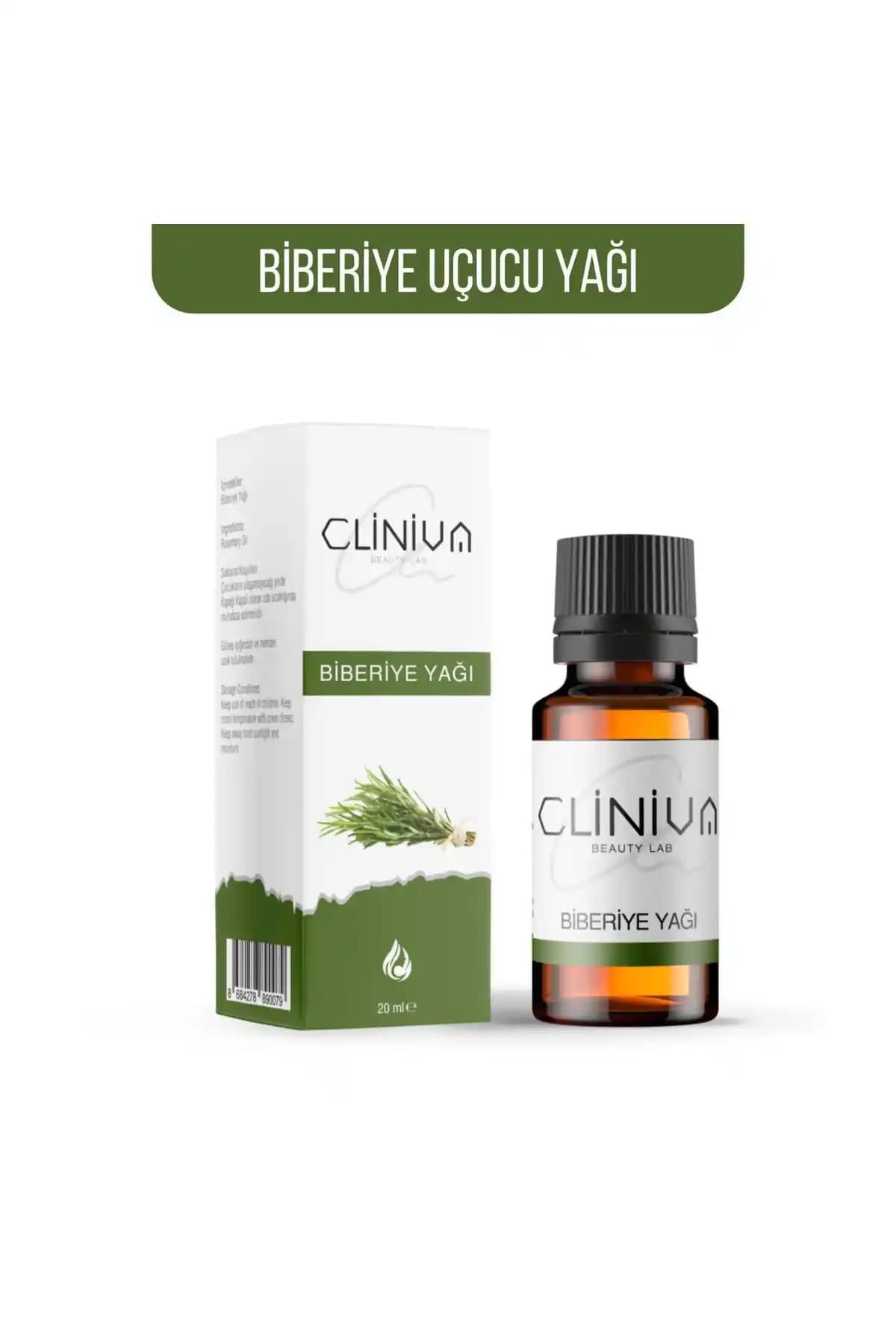 Cliniva Biberiye Yağı 20ml Doğal ve Çok Yönlü Faydalarıyla Saç ve Cilt Sağlığı