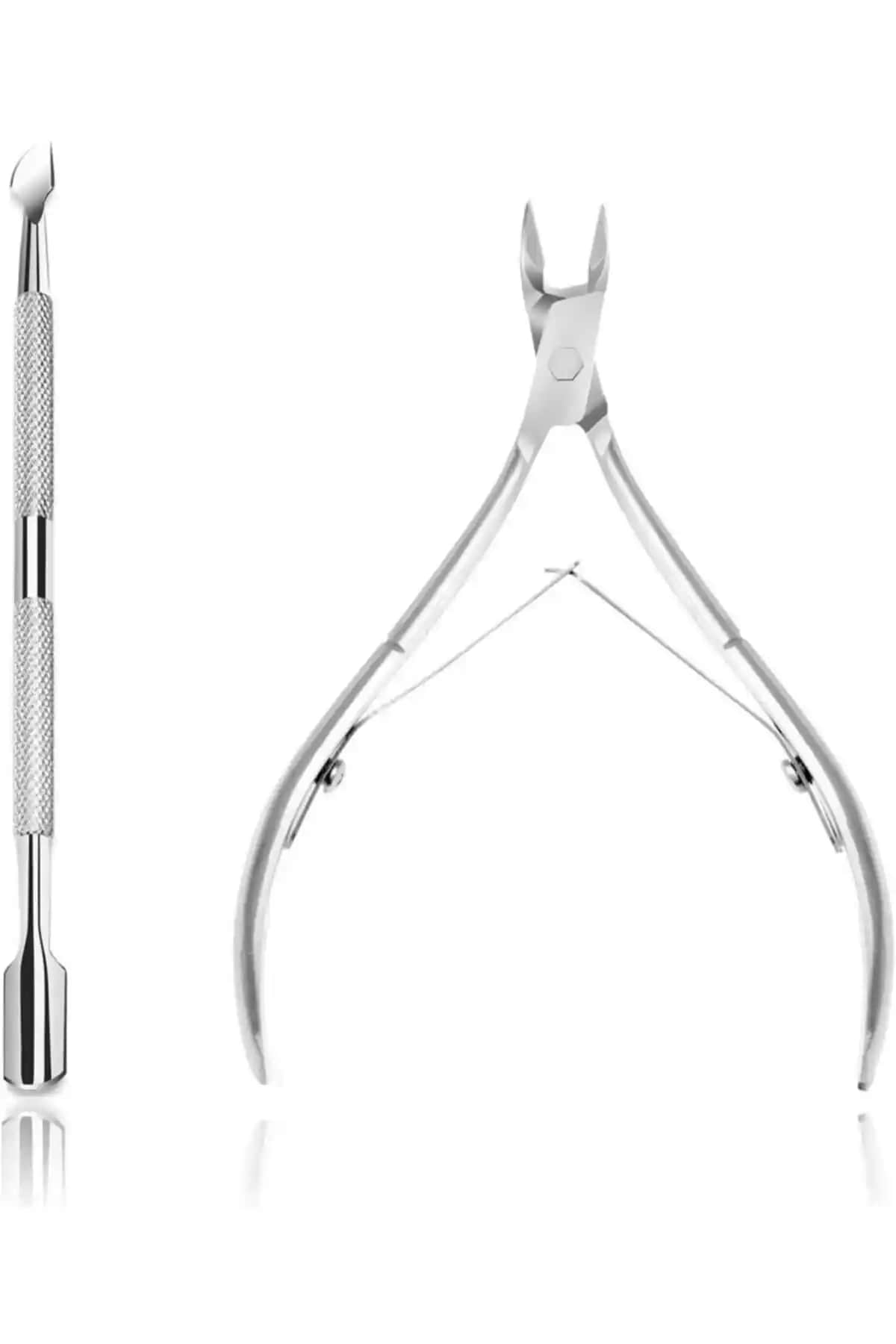 Coscelia Tırnak Eti Makası ve Itici Seti Paslanmaz Çelik, Ergonomik ve Dayanıklı Tasarım