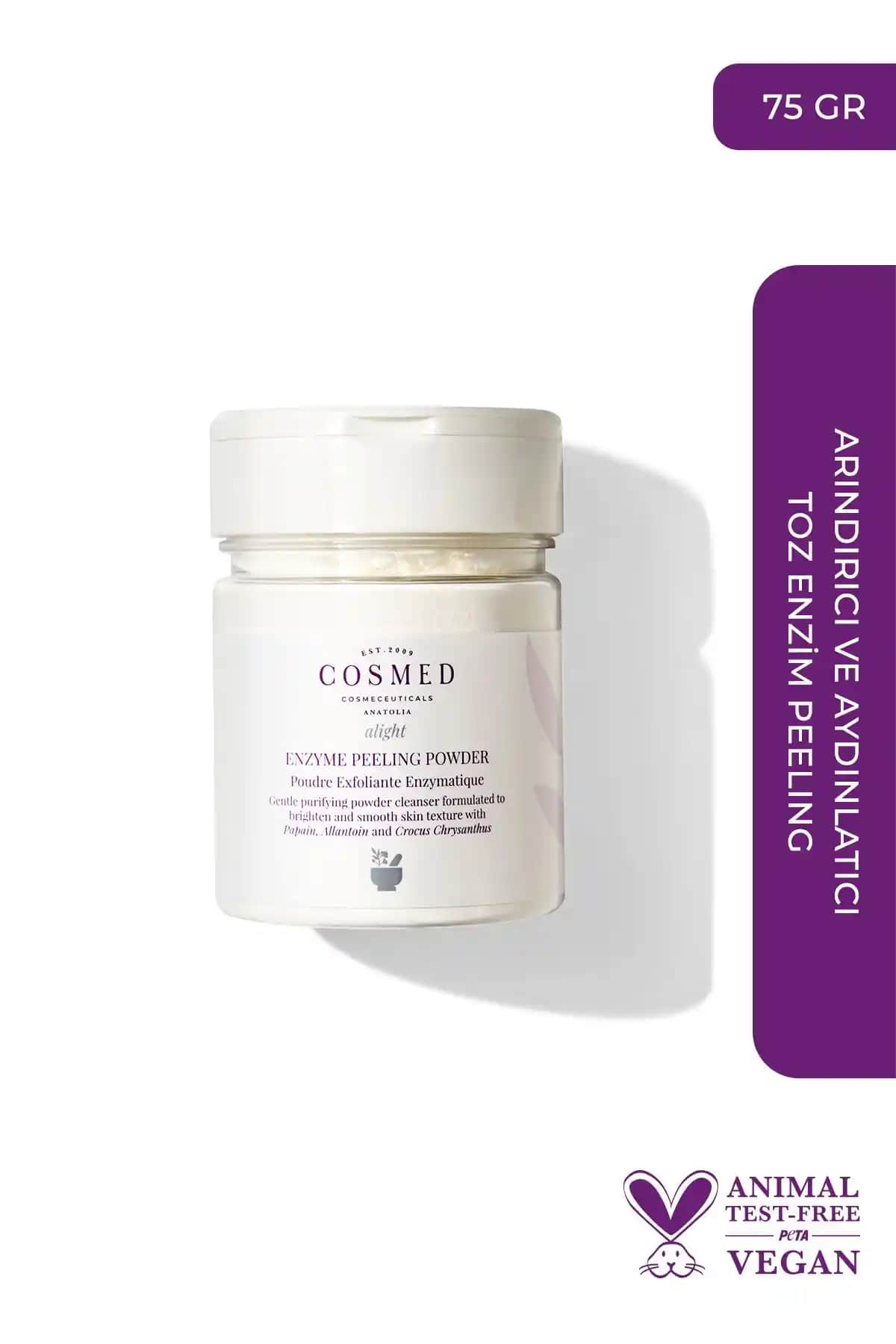 COSMED Alight Enzim Peeling Powder: Doğa Dostu ve Hassas Ciltler İçin Güçlü Temizlik Çözümü