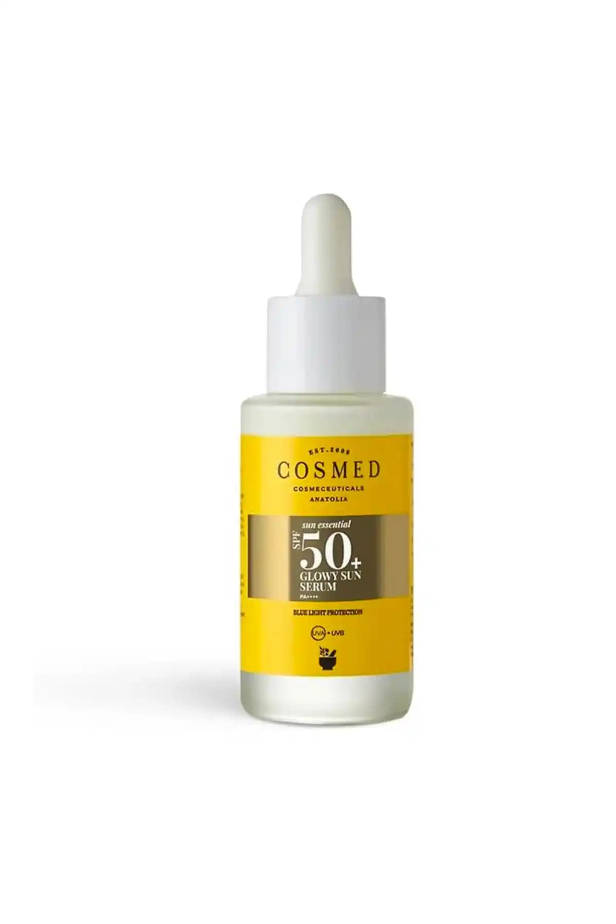 COSMED Güneş Koruyucu SPF50 Sun Serum: Güneşten Korunma ve Işıltı Sağlayan Cilt Bakım Ürünü