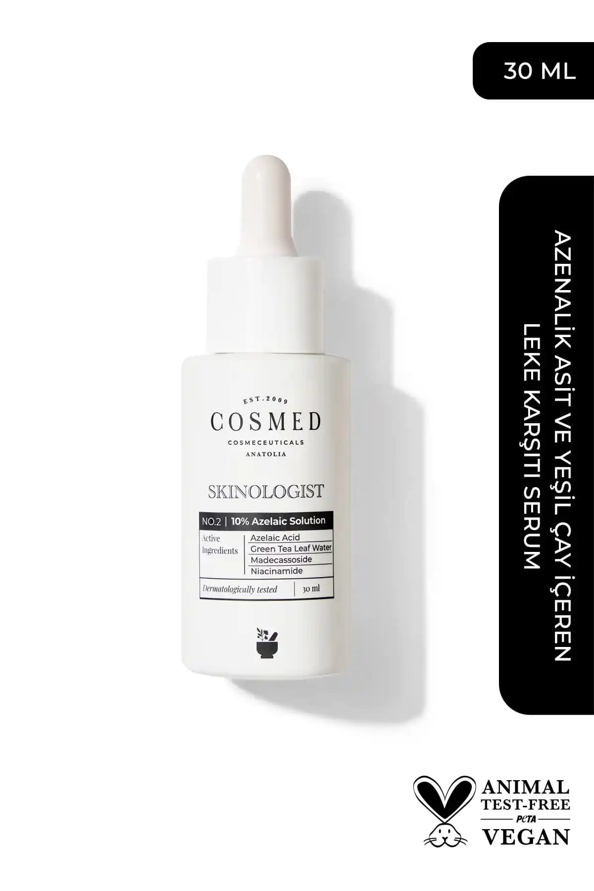COSMED Skinologist 10% Azelaic Solution: Hassas ve Akne Eğilimli Ciltler İçin Güvenilir Bakım Ürünü