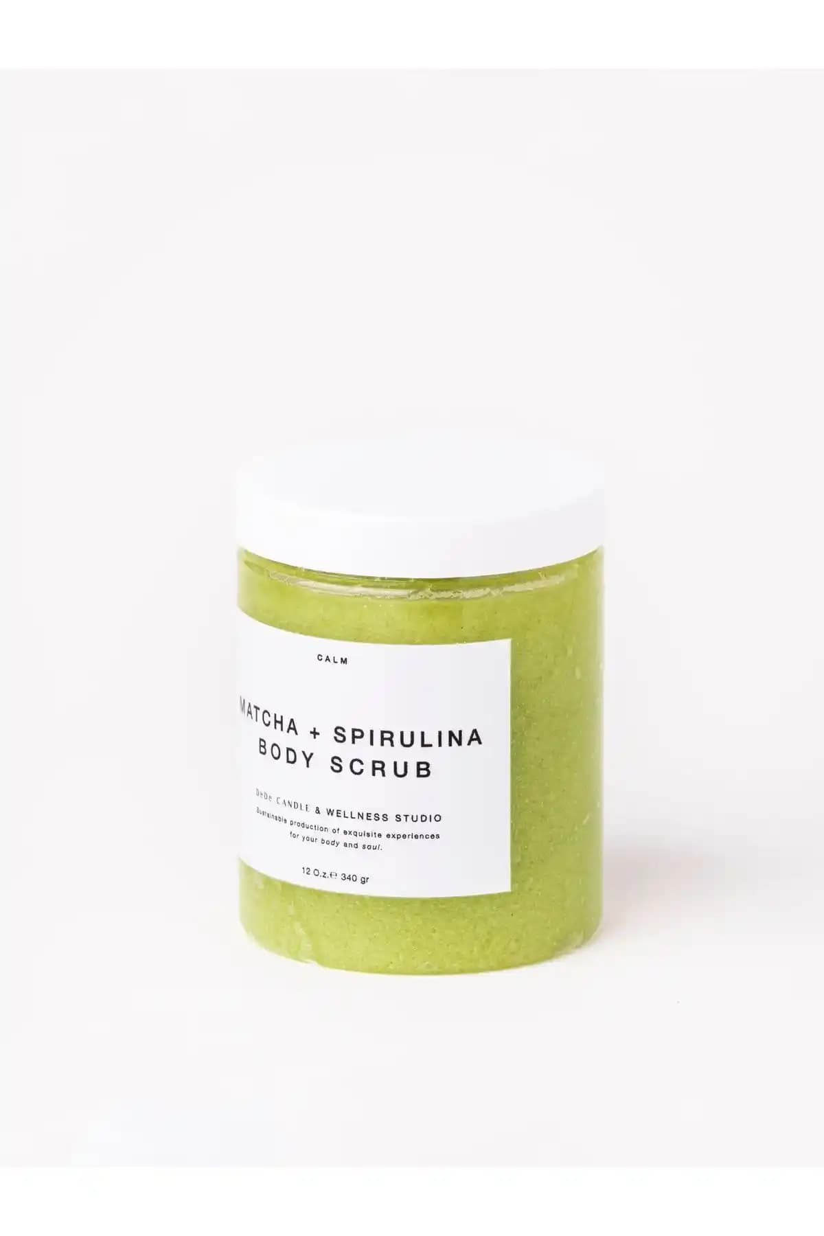 DeDe Candle & Wellness Studio Matcha Spirulina Vücut Peelingi Doğal ve Arındırıcı Bakım Ürünü