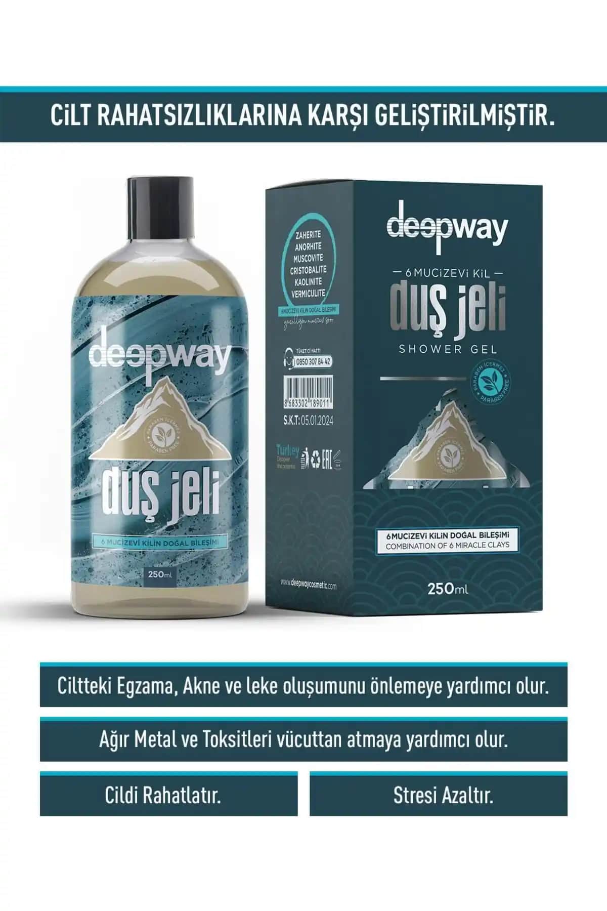 Deepway Killi Duş Jeli: Doğal İçerikli ve Hassas Ciltler İçin Temizlik Ürünü