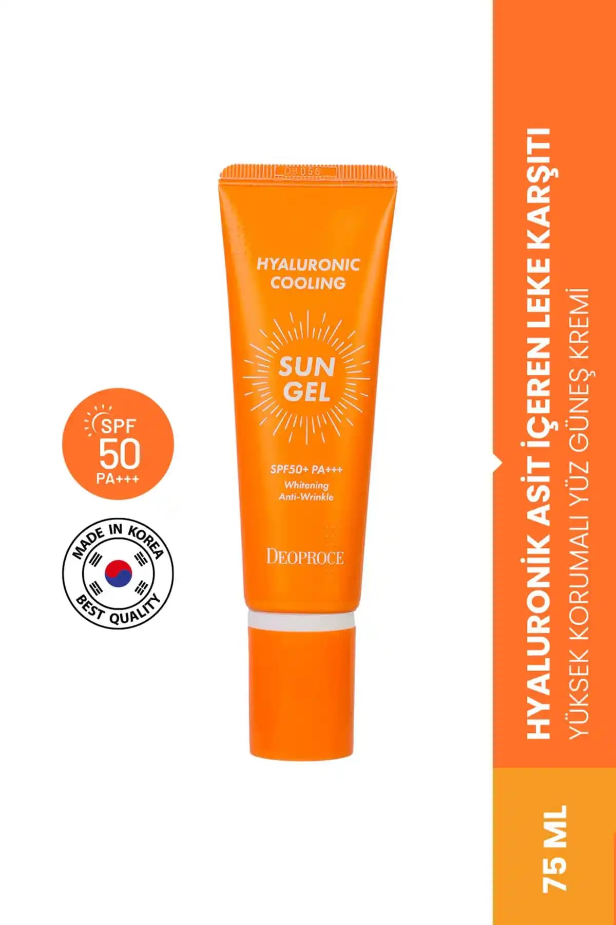 Deoproce Hyaluronic Asit İçeren Leke Karşıtı SPF50 PA Güneş Kremi - Tüm Cilt Tipleri İçin Güvenilir Koruma