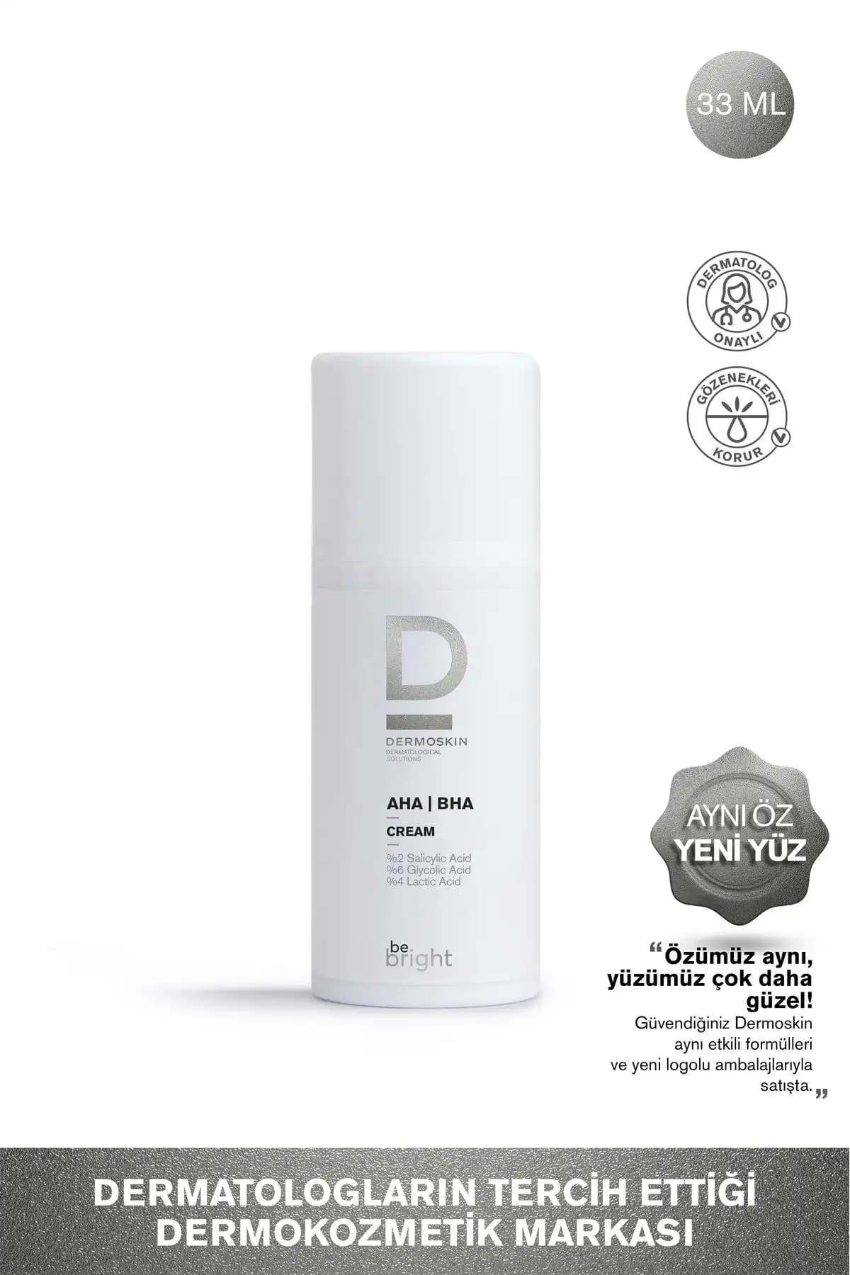 Dermoskin Be Bright AHA BHA Kremi ile Cilt Yenileme ve Parlaklık Sağlama
