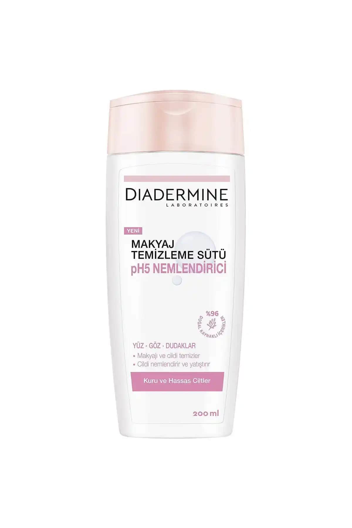 Diadermine Makyaj Temizleme Sütü Ph5 Hassas ve Kuru Ciltler İçin Temizlik ve Nemlendirme Ürünü