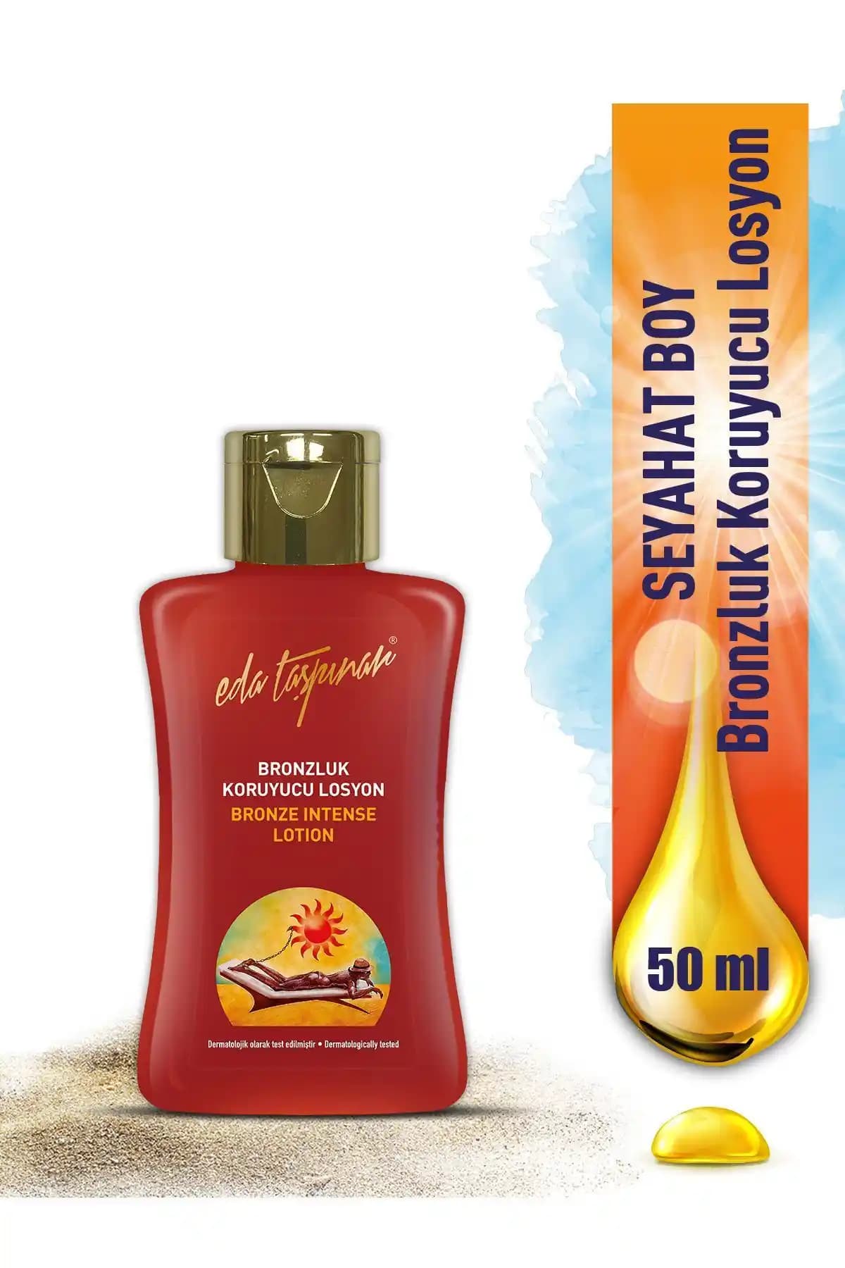 Eda Taşpınar Seyahat Boy Bronzer Losyonu 50 ml Güneş Koruyucu ve Nemlendirici