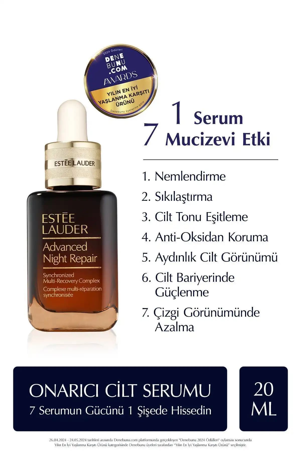 Estée Lauder Yaşlanma Karşıtı Gece Serumu ile Genç ve Sağlıklı Cilt Sağlayın