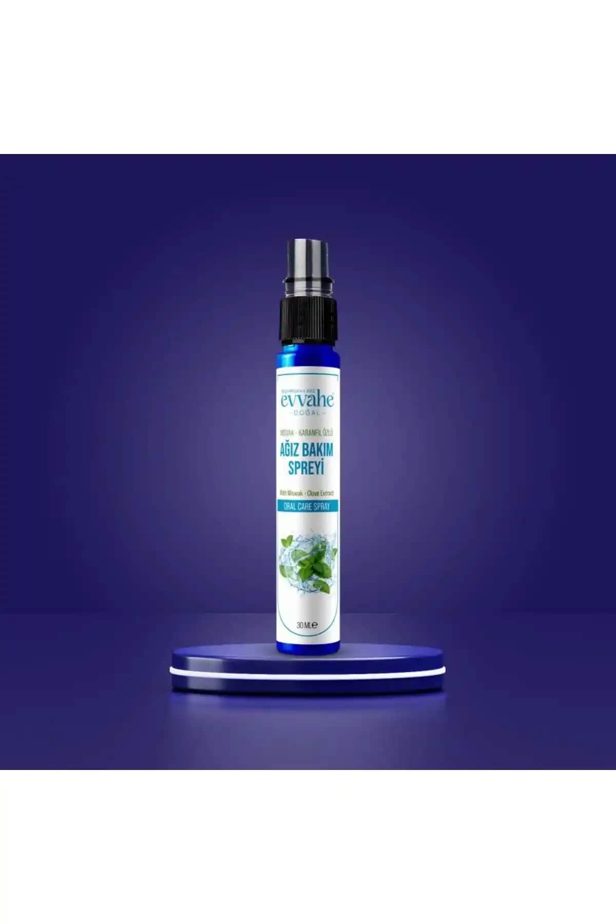 EVVAHE Doğal Misvak Karanfil Özlü Ağız Bakım Spreyi 30 ml - Doğal ve Ferahlatıcı Ağız Bakımı