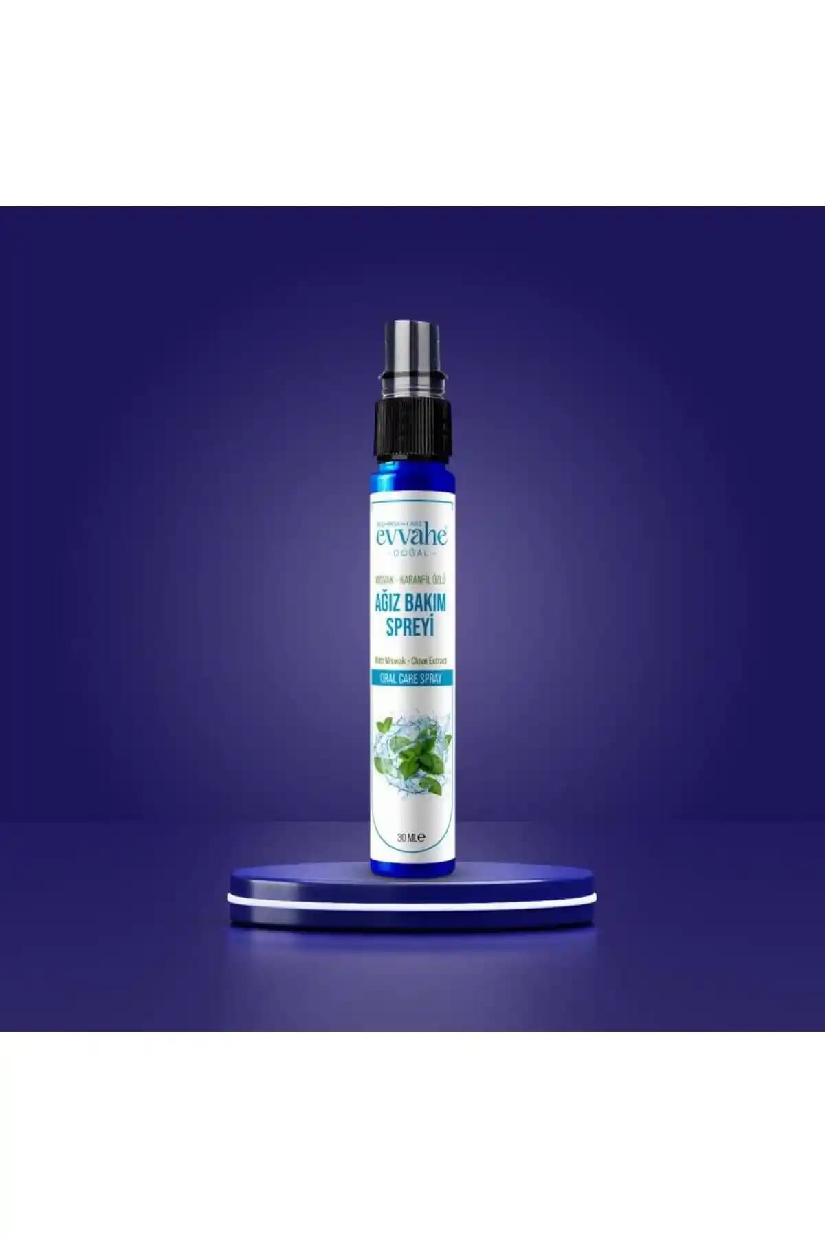 EVVAHE Doğal Misvak Karanfil Özlü Ağız Bakım Spreyi 30 ml - Doğal ve Ferahlatıcı Ağız Bakımı