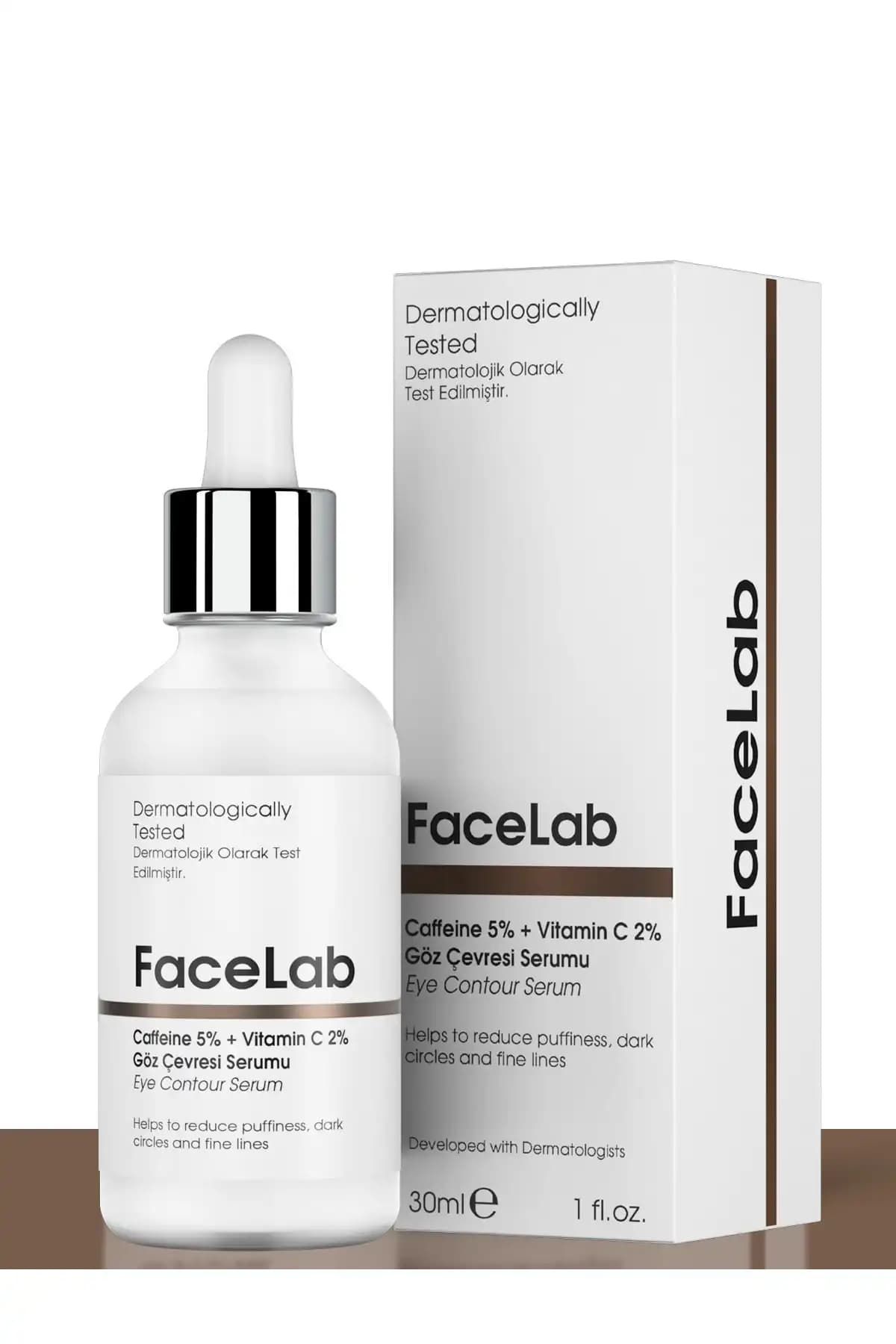 FaceLab Kafein %5 Göz Serumu ile Göz Çevresinde Canlı ve Sağlıklı Görünüm Sağlama