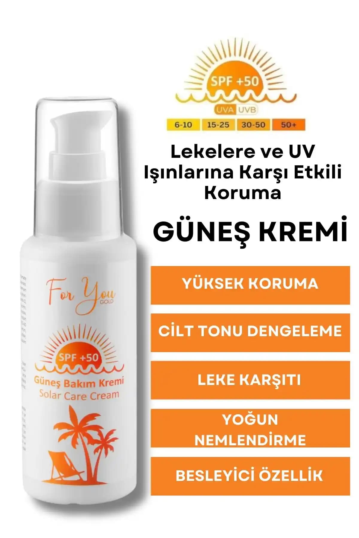 For You Gold Güneş Kremi: Yüksek Koruma ve Leke Önleyici Özelliklerle Cilt Bakımında Yenilik