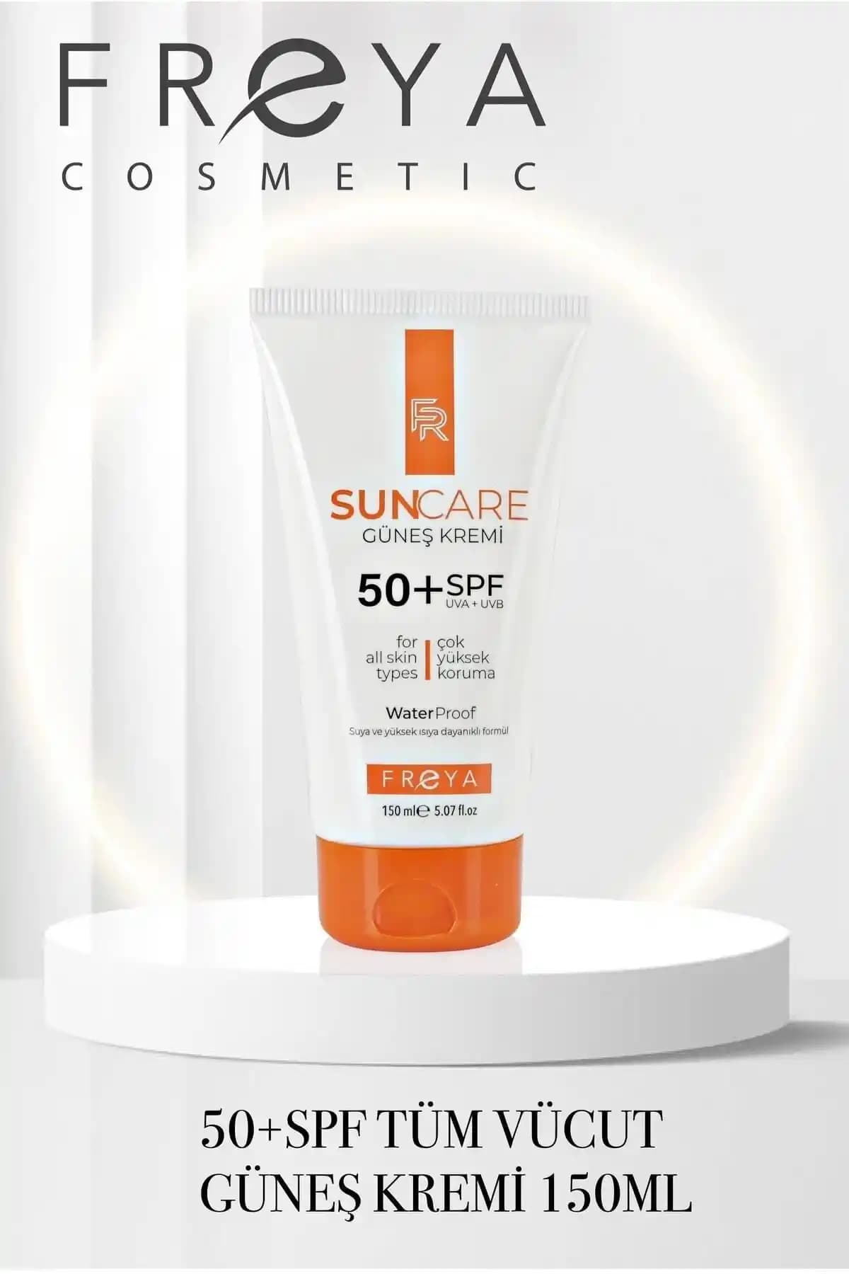 Freya Güneş Kremi 150ML Sun Care +50 SPF ile cildinizi güneşin zararlı etkilerinden koruyun