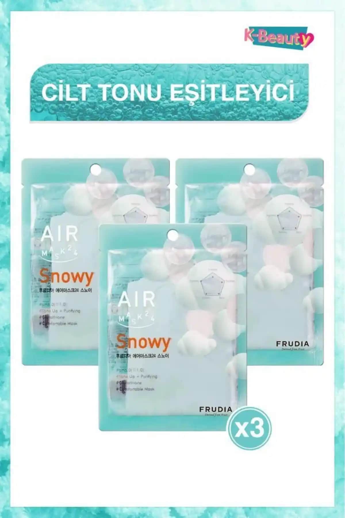 Frudia Air Snowy Dengeleyici Maske: Doğal İçeriklerle Cilt Canlandırma ve Parlaklık Artışı