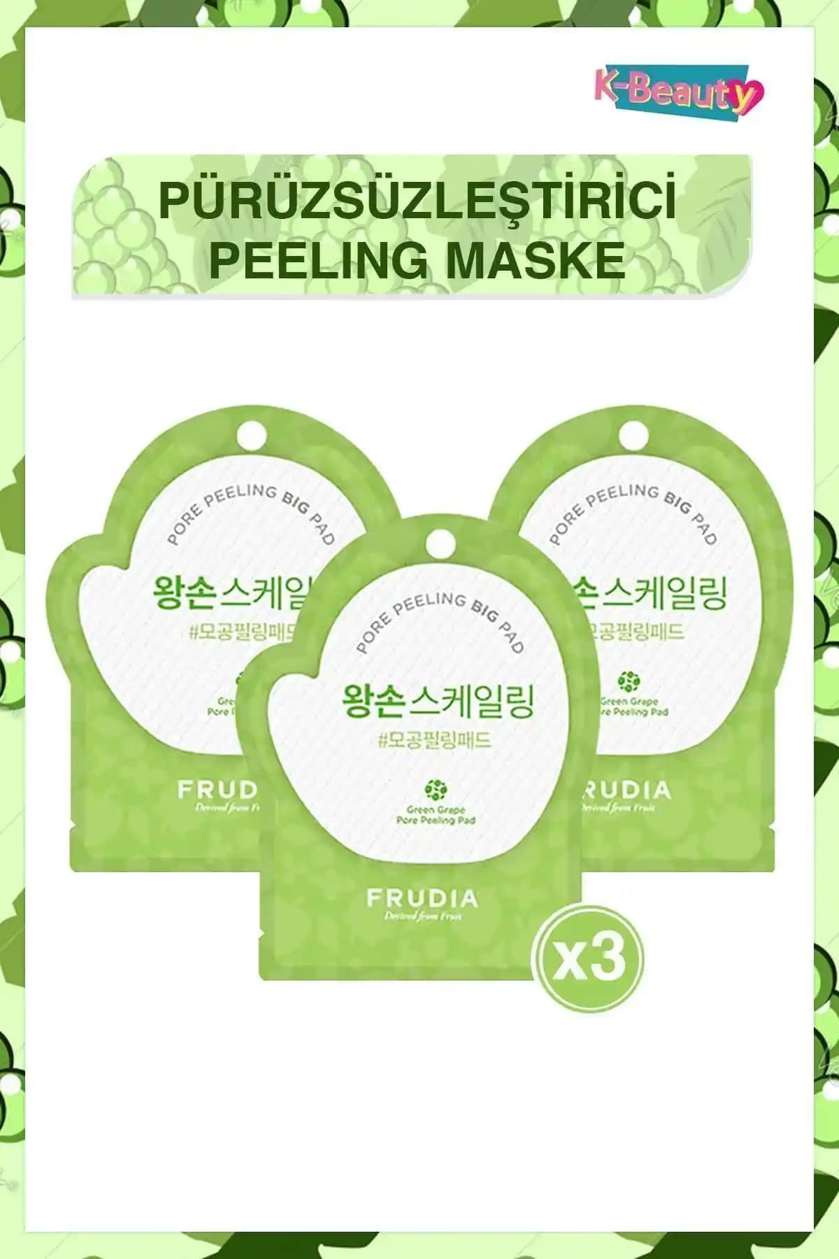 Frudia Green Grape Gözenek Kontrol Pedi: Cilt Temizliği ve Sıkılaştırma İçin Etkili Bakım Ürünü