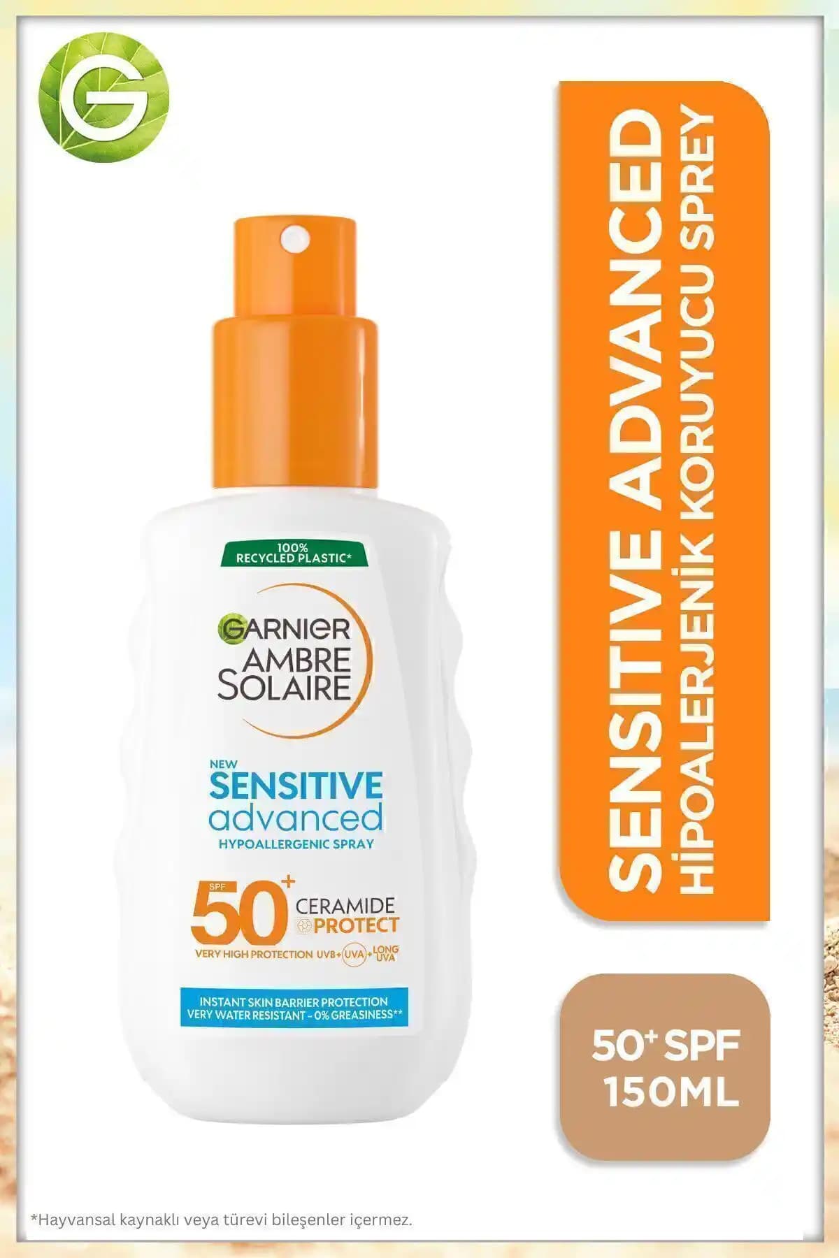 Garnier Ambre Solaire Sensitive Advanced SPF50 Sprey ile Hassas Ciltler İçin Güvenli Güneş Koruma Çözümü