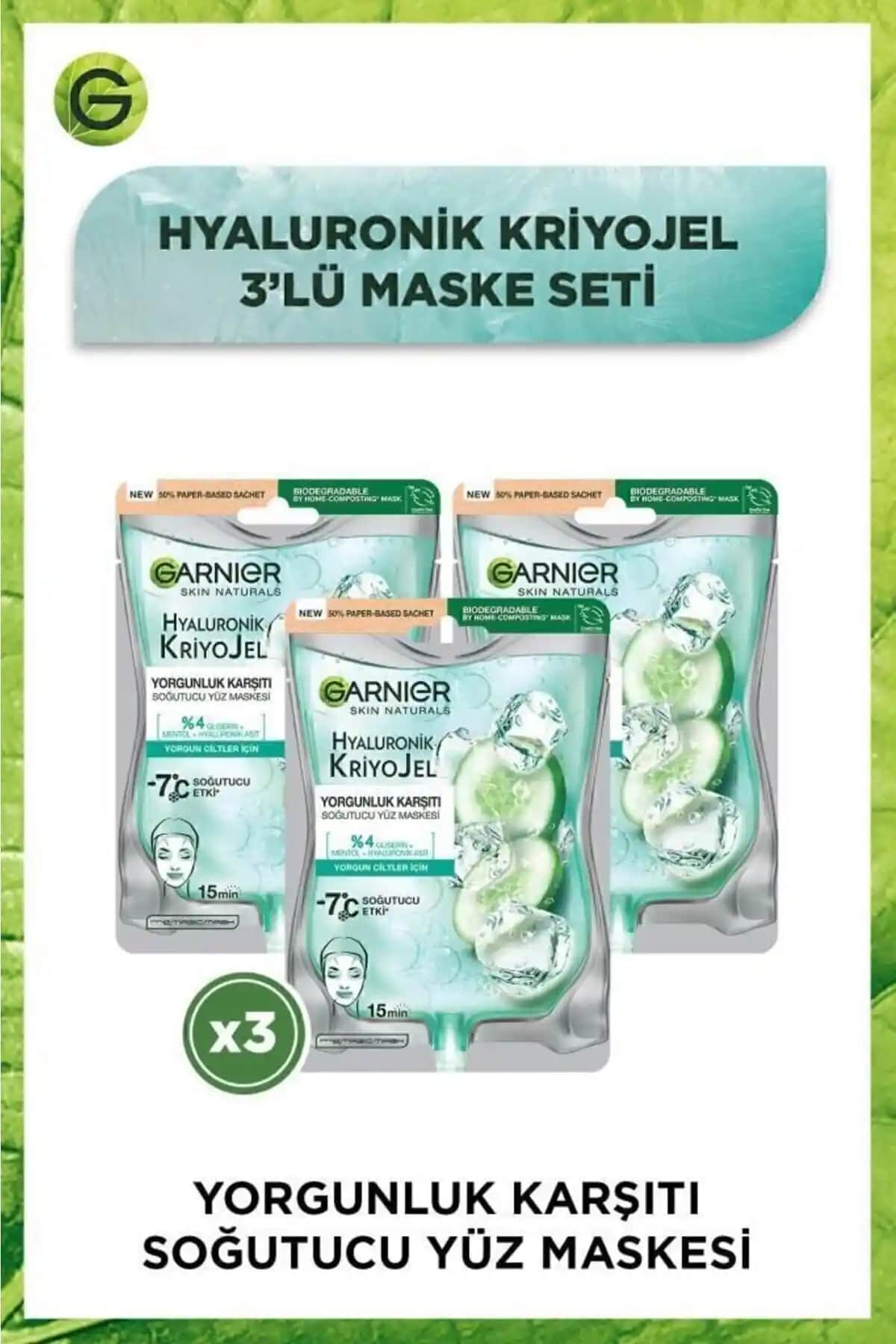 Garnier Hyaluronik Kriyojel Yorgunluk Karşıtı Soğutucu Yüz Maskesi Özellikleri ve Faydaları