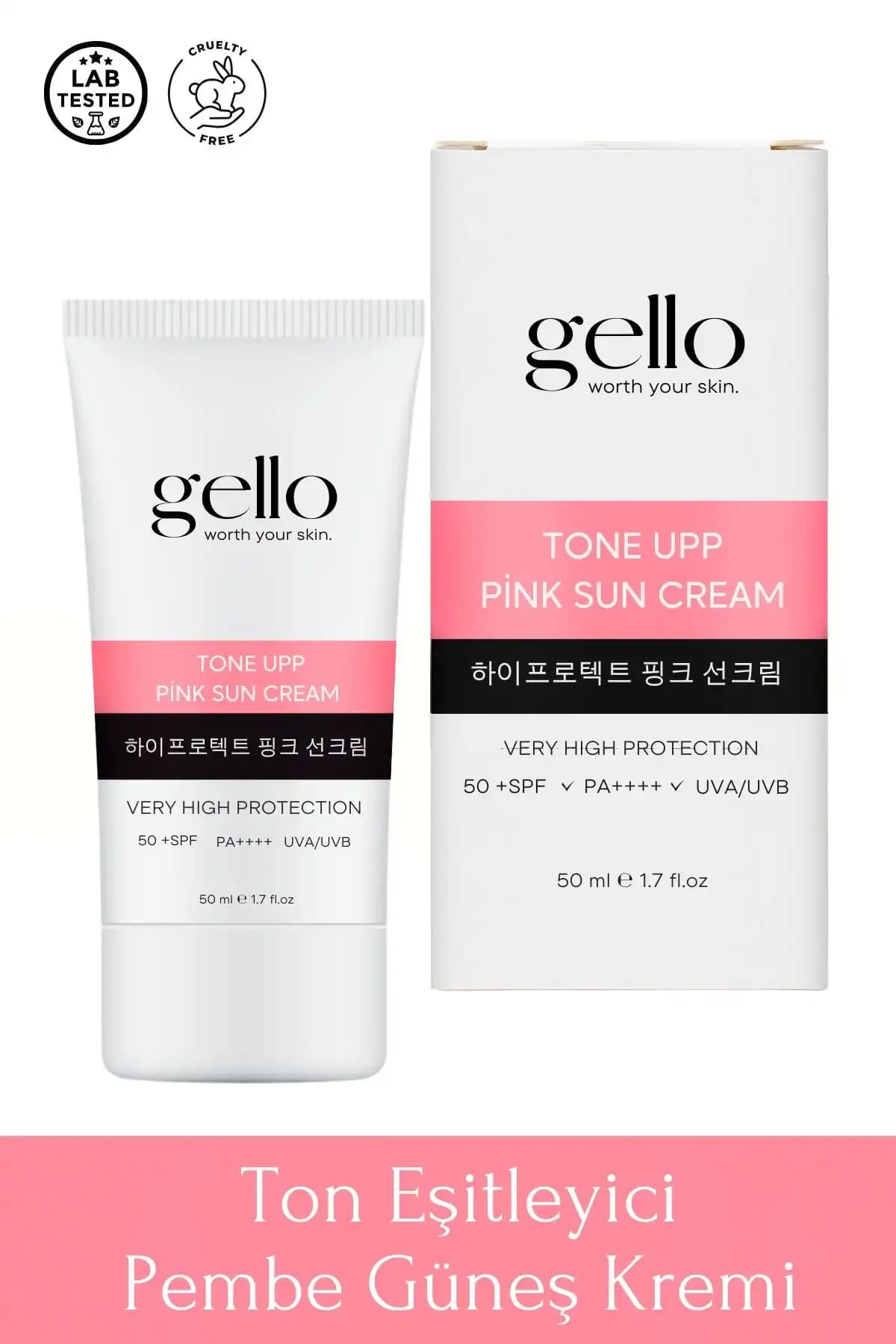 GELLO Pembe Yüz Güneş Kremi SPF 50+ ile Güçlü ve Estetik Koruma Sağlar