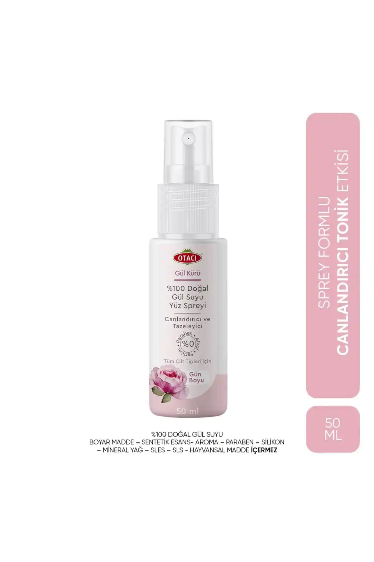 Genel Markalar Gül Suyu Yüz Spreyi Doğal ve Ferahlatıcı Cilt Bakım Ürünü