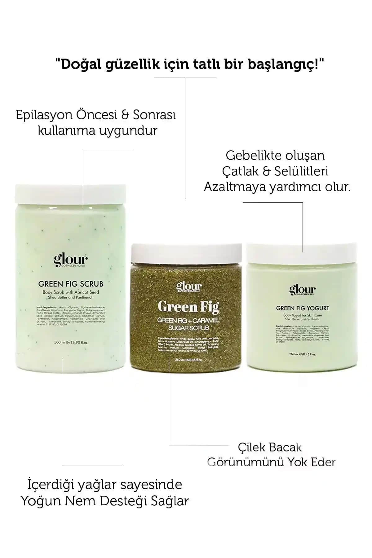 GLOUR 3'lü Green Fig Seti ile Doğal ve Etkili Cilt Bakımı Deneyimi