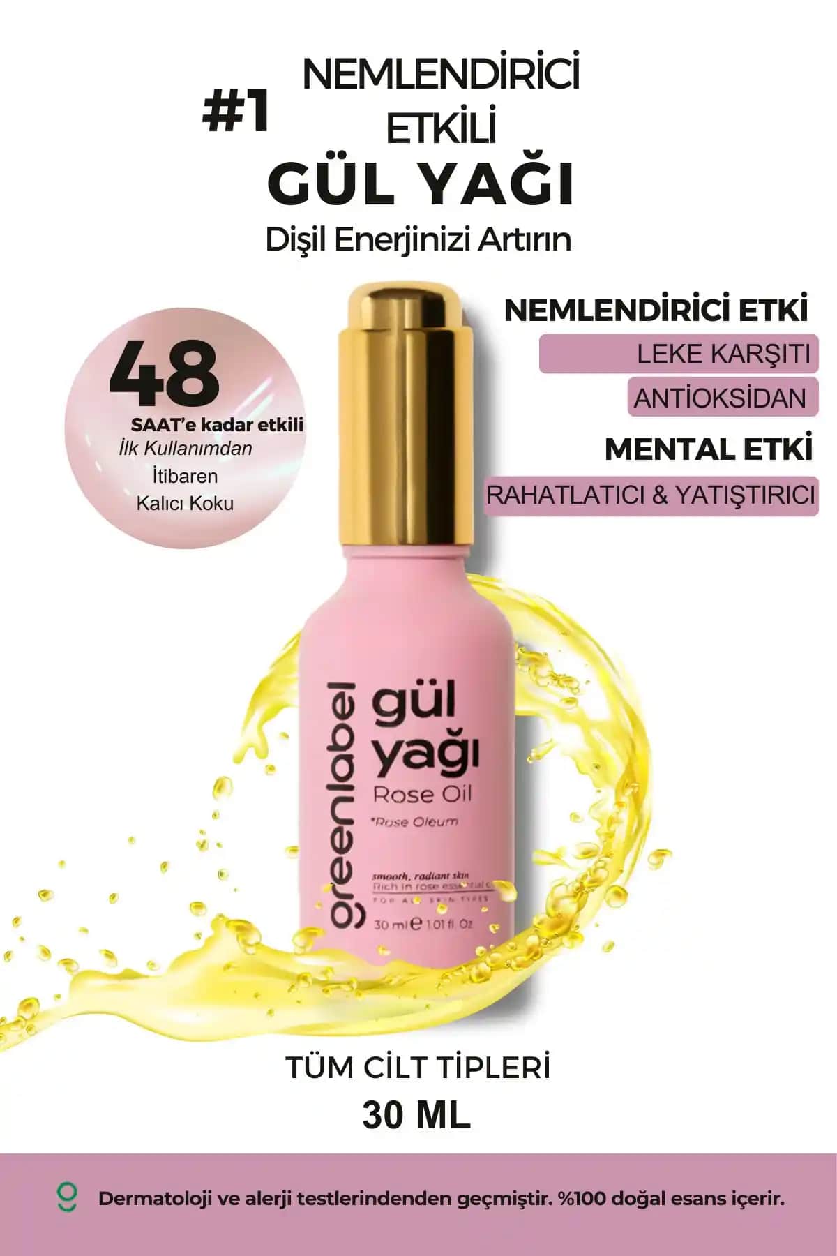 Green Label Gül Yağı: Doğal İçeriklerle Cilt ve Ruh Sağlığını Destekleyen Ürün