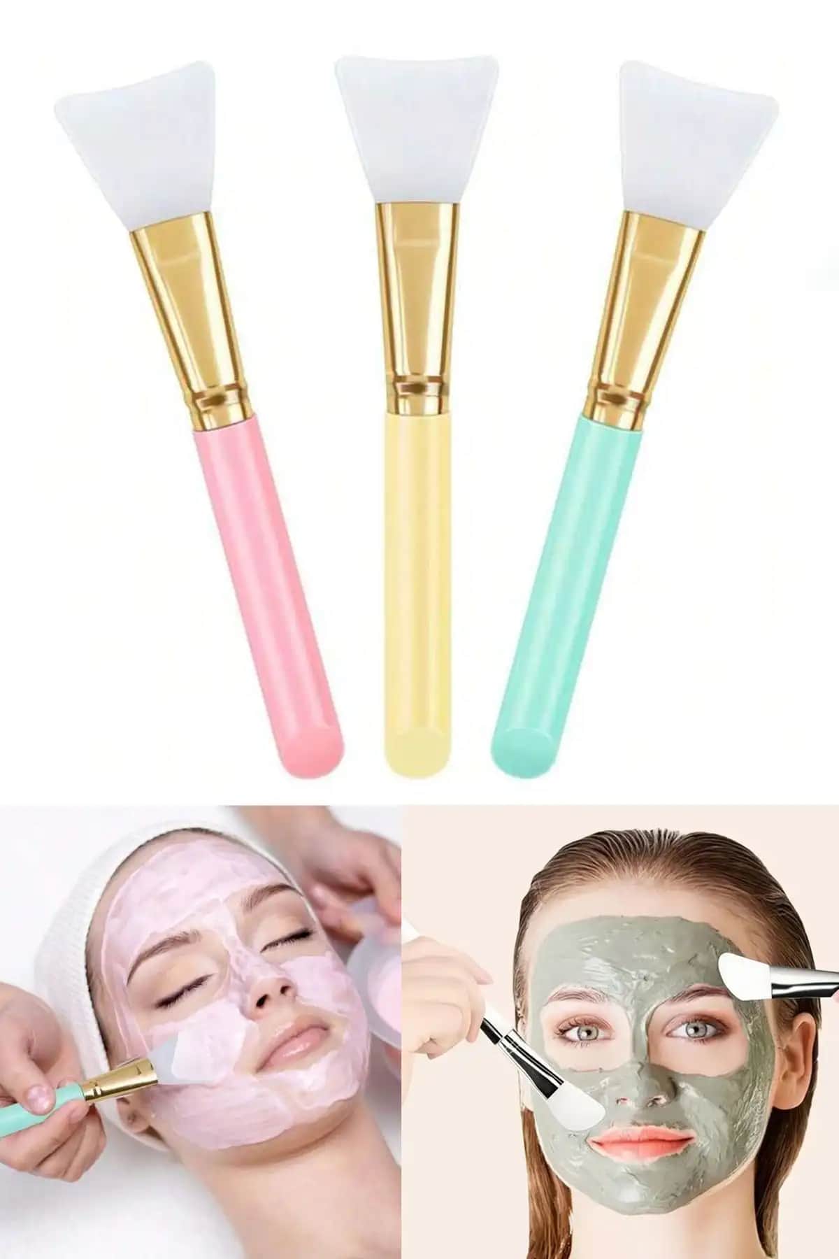 H&E Design Renkli Silikon Maske Sürme Spatula Seti - Hijyenik ve Pratik Kullanım