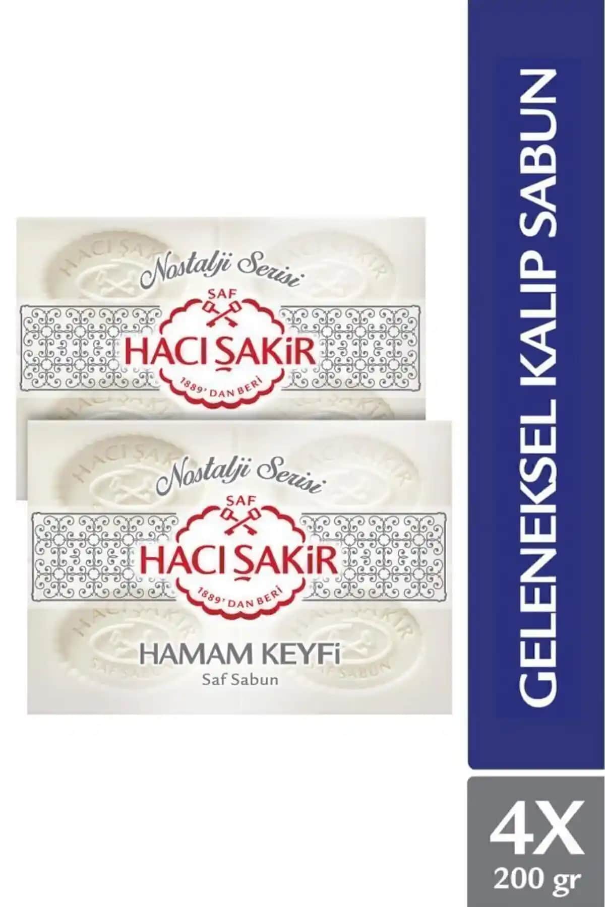 Hacı Şakir Geleneksel Saf Beyaz Hamam Sabunu Doğal Temizlik ve Ferahlık Sağlar