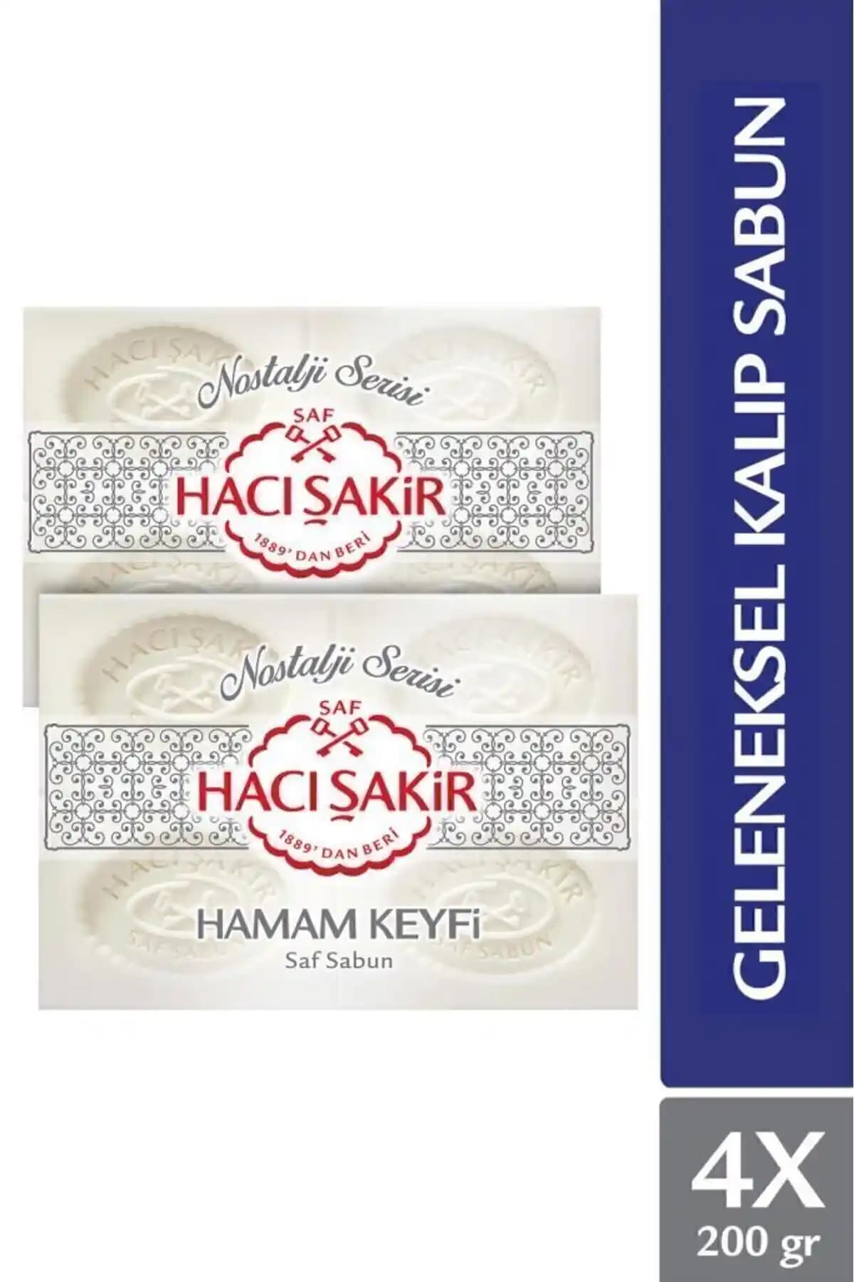 Hacı Şakir Geleneksel Saf Beyaz Hamam Sabunu Doğal Temizlik ve Ferahlık Sağlar