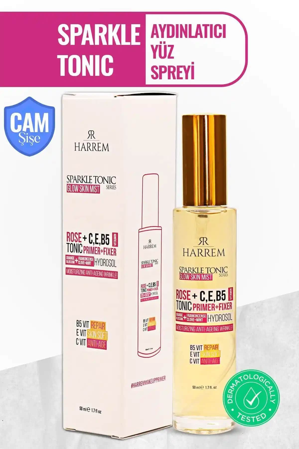 Harrem Glow Skin Mist Makyaj Sabitleyici Sprey Cilt Parlaklığı ve Canlandırıcı Özellikler