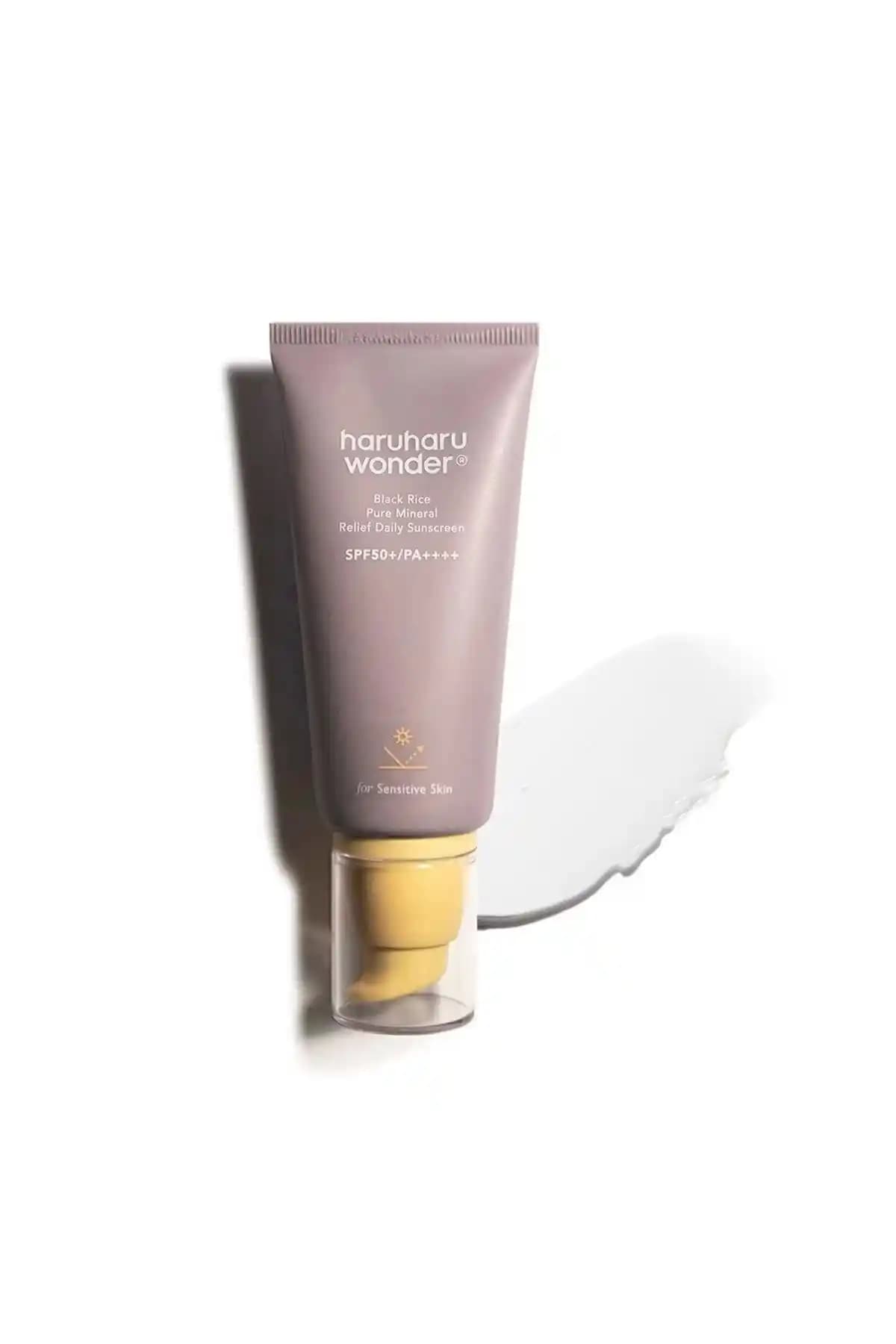 HaruHaru Wonder Siyah Pirinç İçerikli Günlük Güneş Kremi SPF 50+ PA++++ Güçlü Koruma