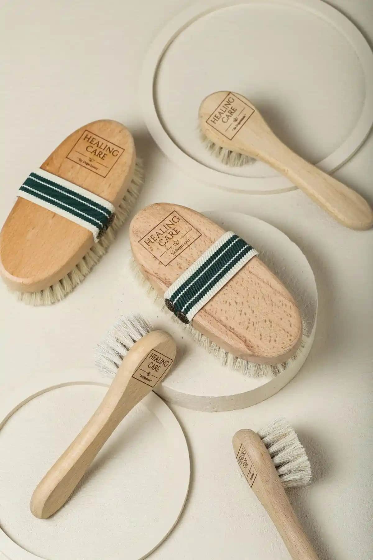 Healing Care Doğal At Kılı Selülit ve Yüz Masaj Fırçası Bakım Seti: Doğal ve Etkili Cilt Güzellik Ürünleri