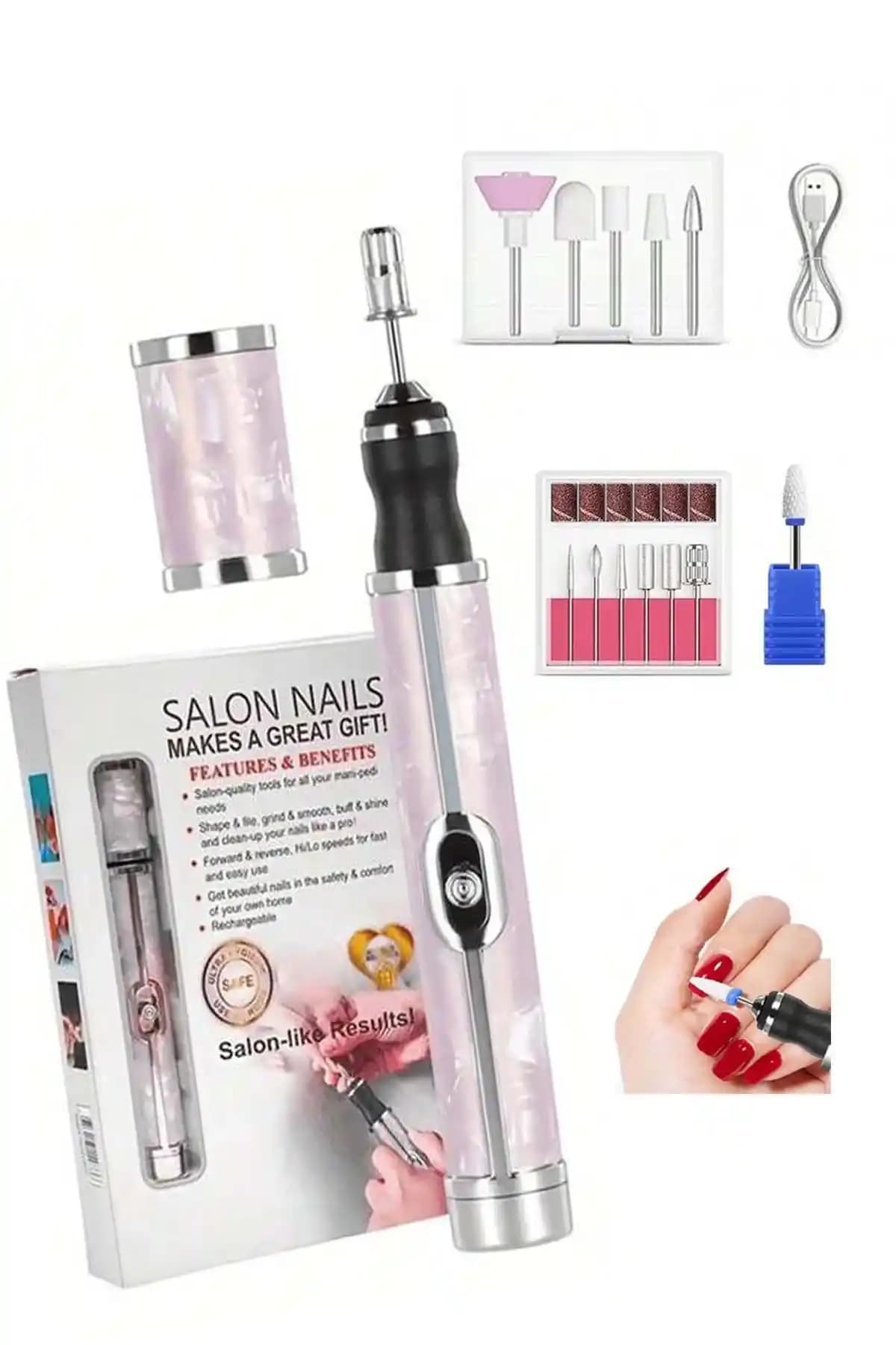 İBOVİA Kablosuz 12 Parça Manikür ve Pedikür Seti Profesyonel ve Ev Kullanımı İçin