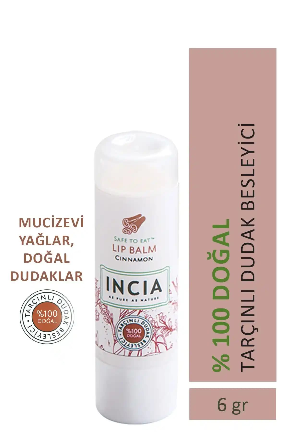 İncia %100 Doğal Dudak Besleyici: Doğal İçeriklerle Nemlendirme ve Onarım Sağlar