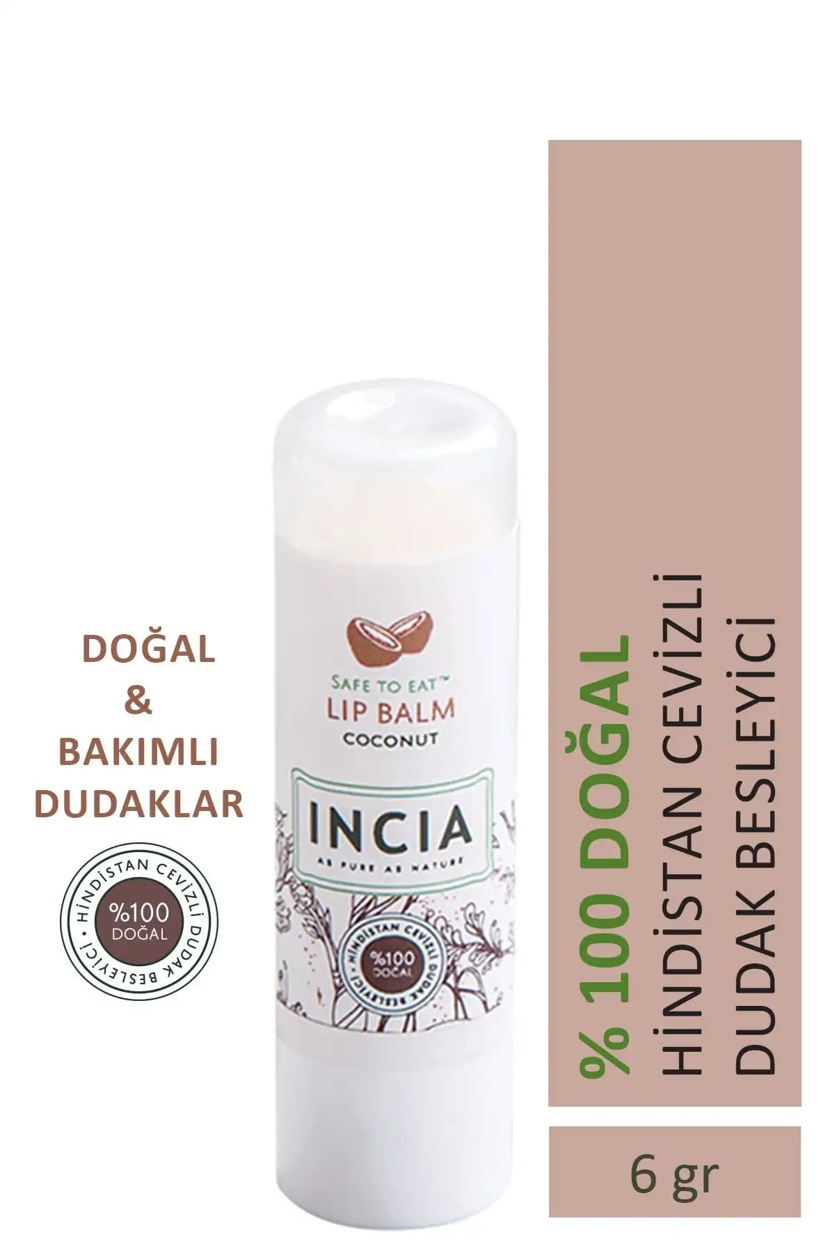 İncía %100 Doğal Dudak Besleyici: Nemlendirici ve Hassas Dudaklar İçin Doğal Bakım