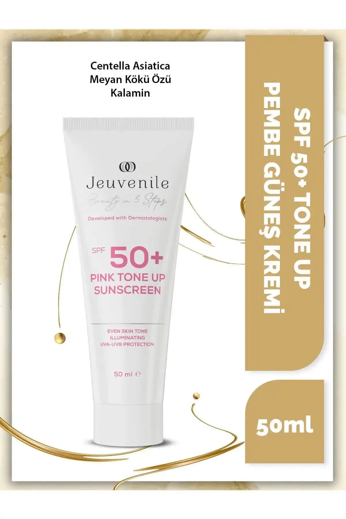 Jeuvenile SPF 50+ Pembe Güneş Kremi: Renk Eşitleyen ve Gelişmiş Koruma Özelliği