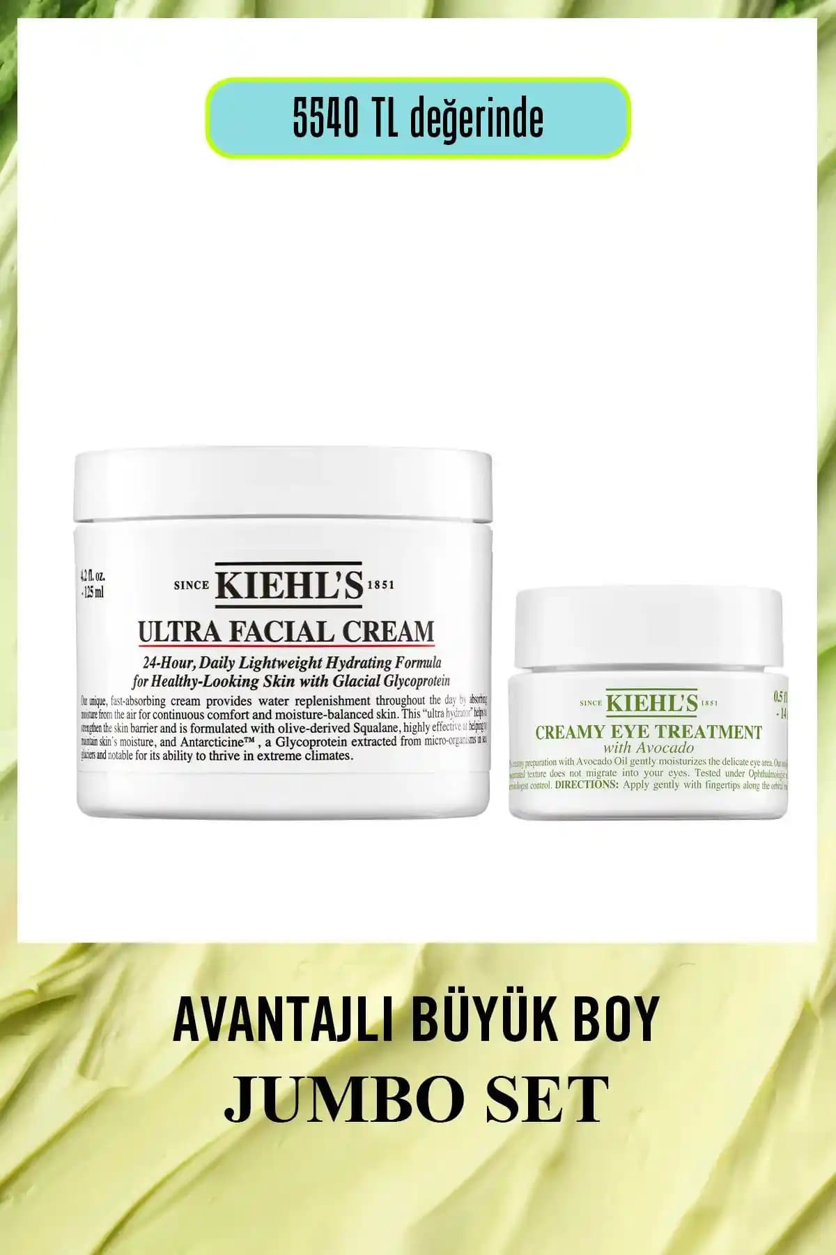 Kiehl's Ultra Nemlendirici ve Avokado Göz Kremi Nem Seti: Günlük Cilt ve Göz Bakımında Etkili Çözüm