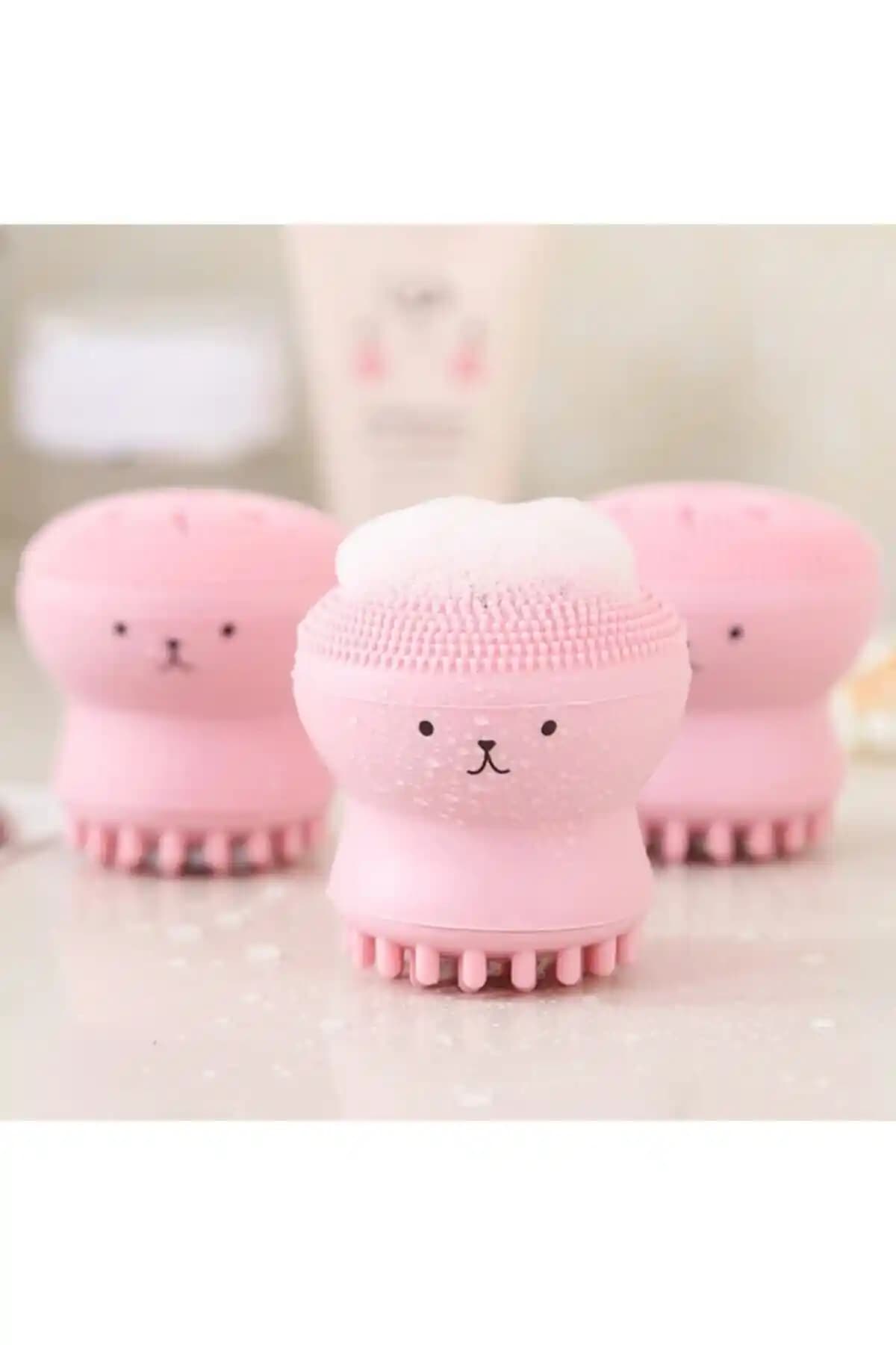 KOSECo Ahtapot Şekilli Silikon Yüz Temizleme Fırçası - Günlük Cilt Bakımı için Uygun