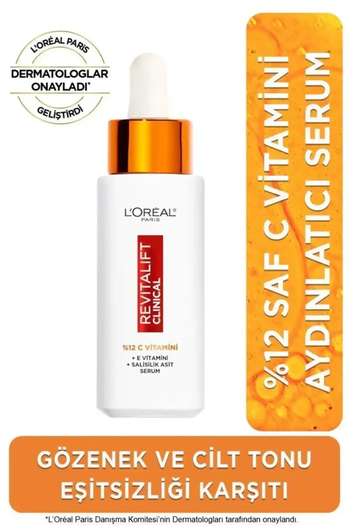 L'Oreal Paris Revitalift %12 Saf C Vitamini Serumu Cilt Yenileme ve Parlaklık Artırıcı Etkilerle