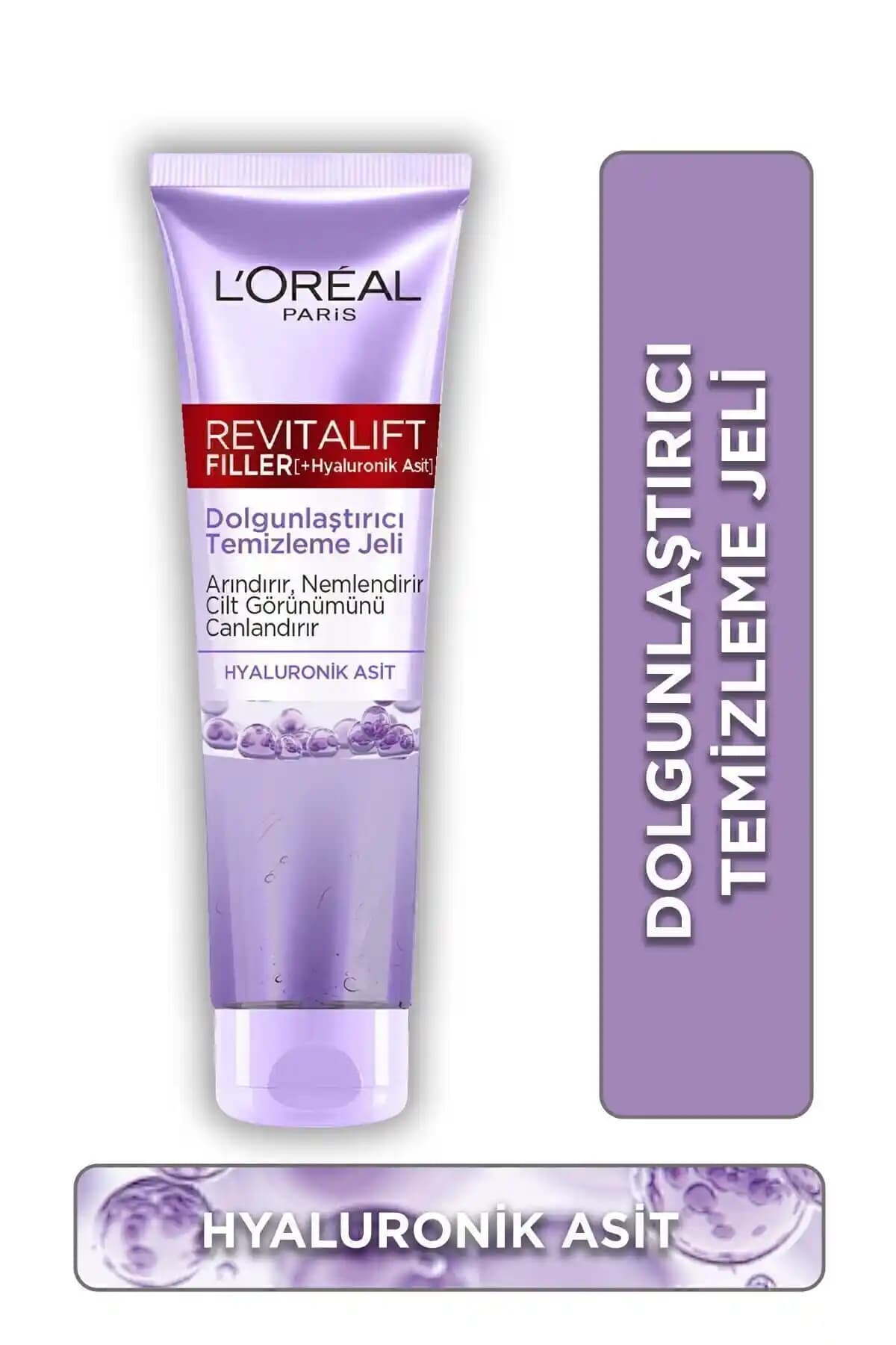 L'Oreal Paris Revitalift Filler Dolgunlaştırıcı Temizleme Jeli ile Cilt Bakımında Derin Temizlik ve Nem