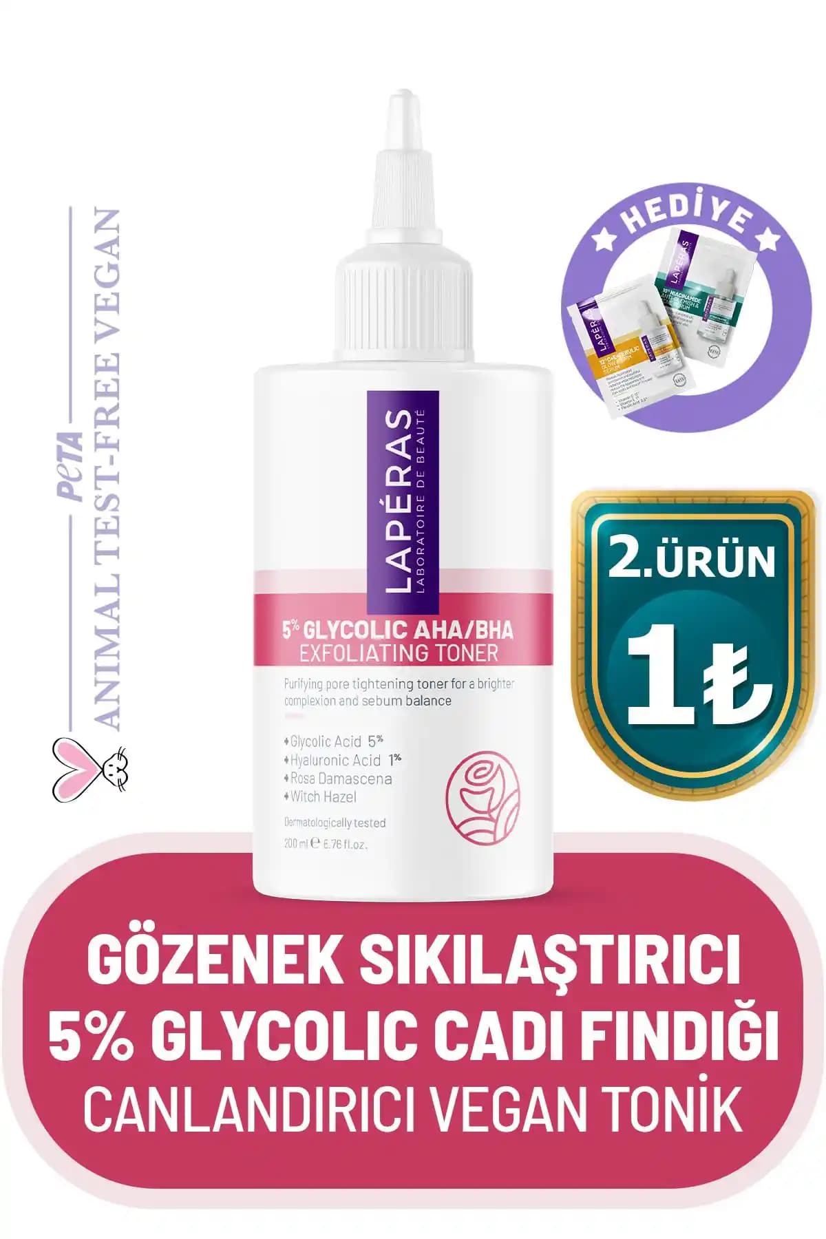 LAPERAS Ca Fındığı 5% Glikolik Salisilik Asit Gözenek Sıkılaştırıcı Tonik İncelemesi