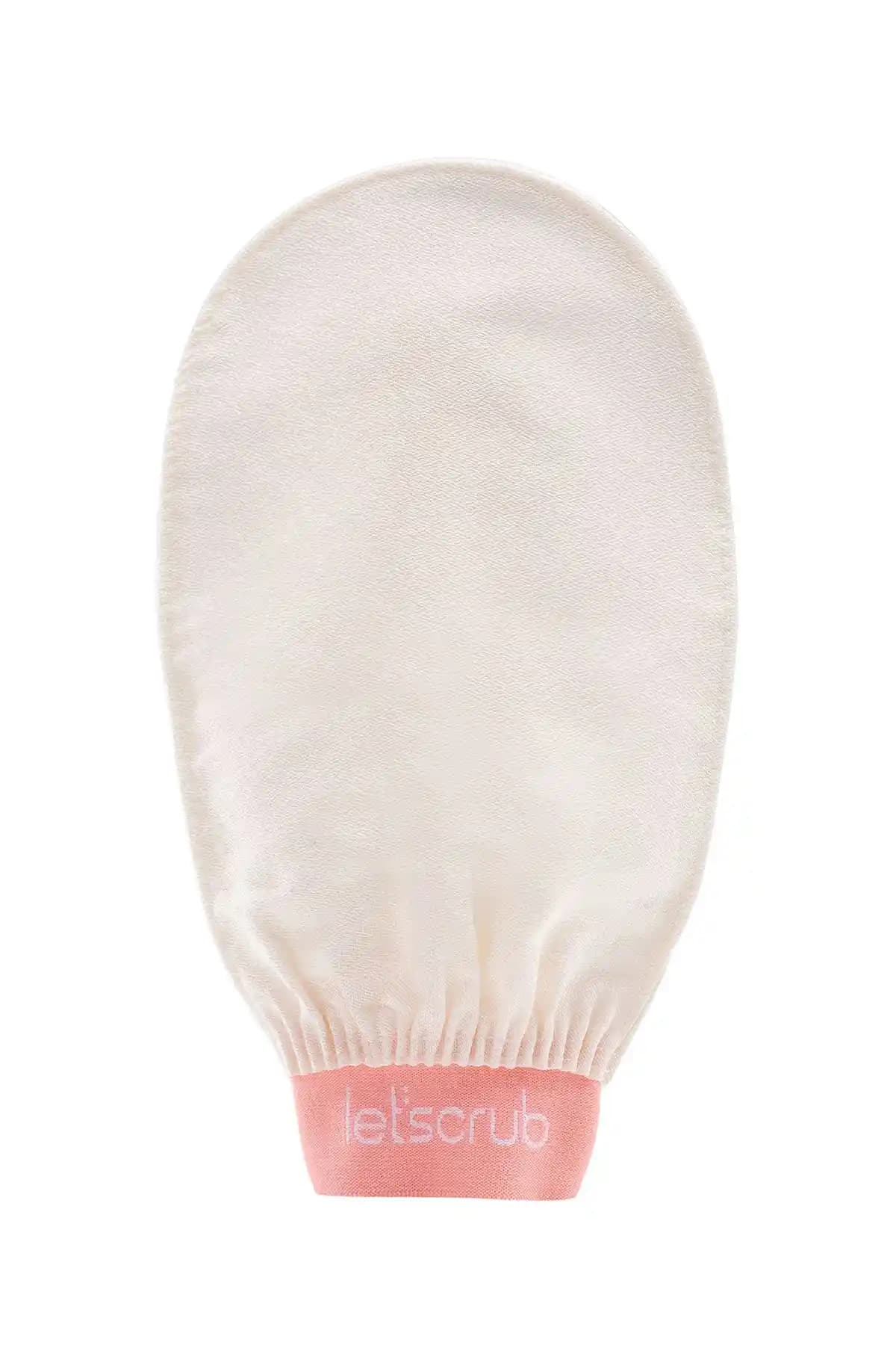 Let'scrub Ekru Banyo Kesesi Peeling Eldiveni Cilt Temizliği ve Sağlığı İçin Uygun