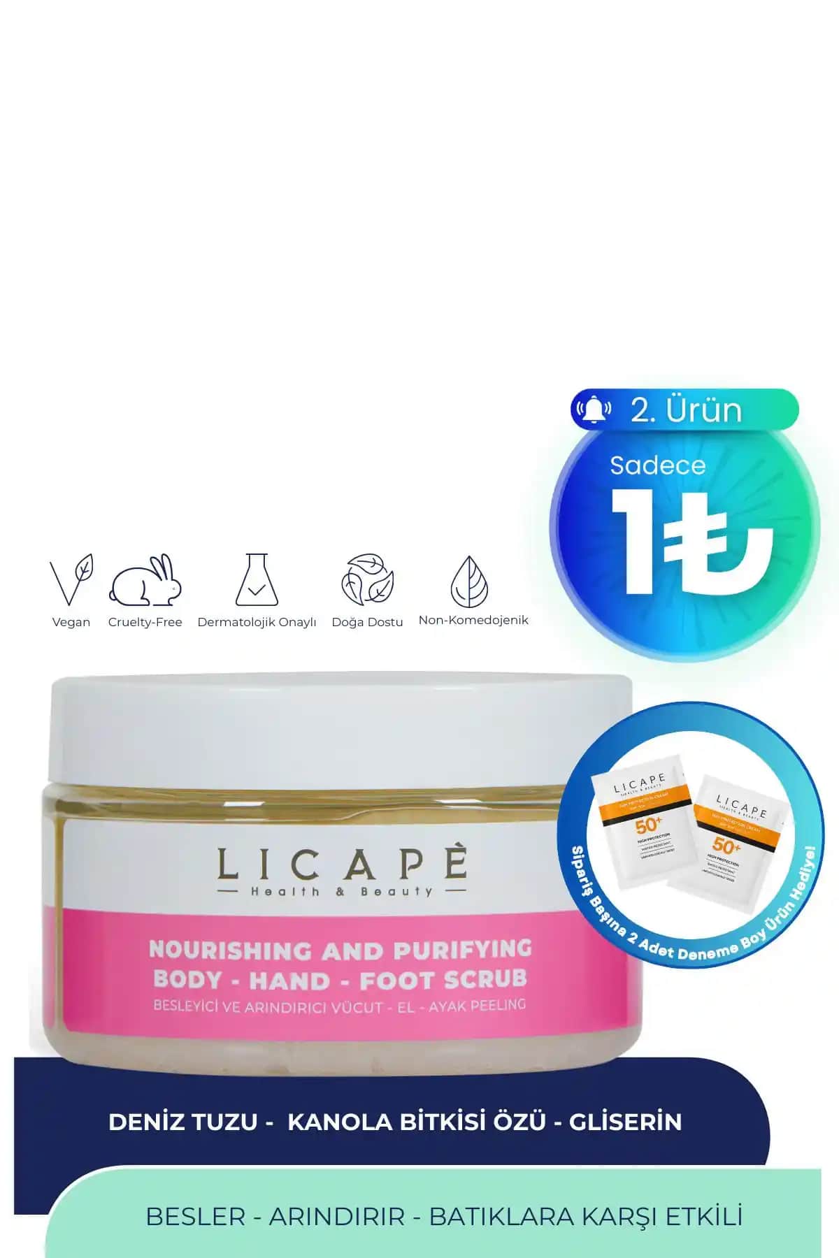 Licape Besleyici ve Arındırıcı Vücut, El ve Ayak Peelingi Ürün Özellikleri ve Faydaları